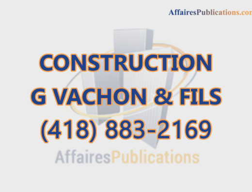 CONSTRUCTION G VACHON & FILS