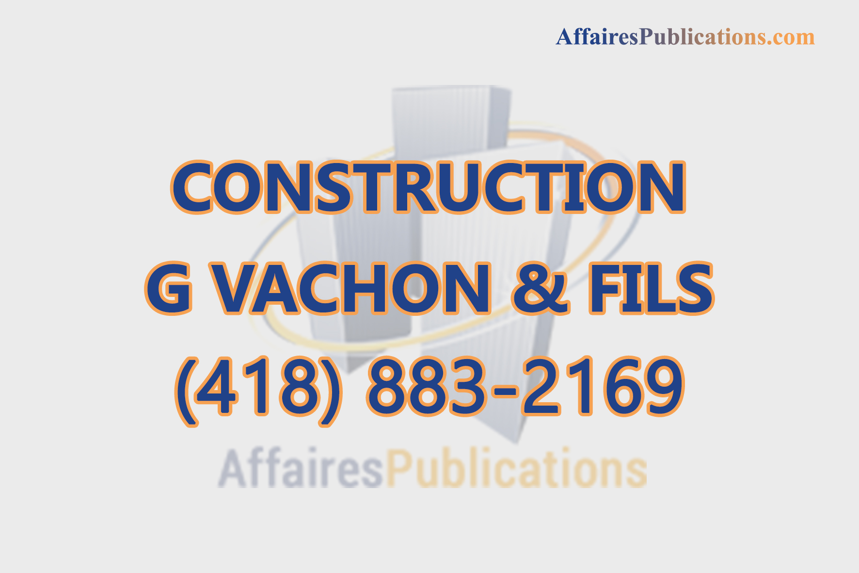 CONSTRUCTION G VACHON & FILS