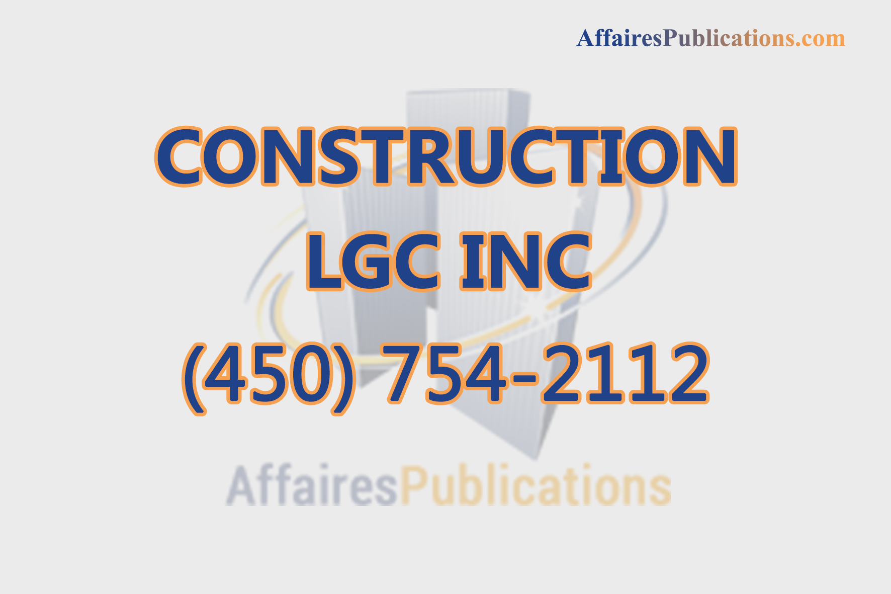 CONSTRUCTION LGC INC