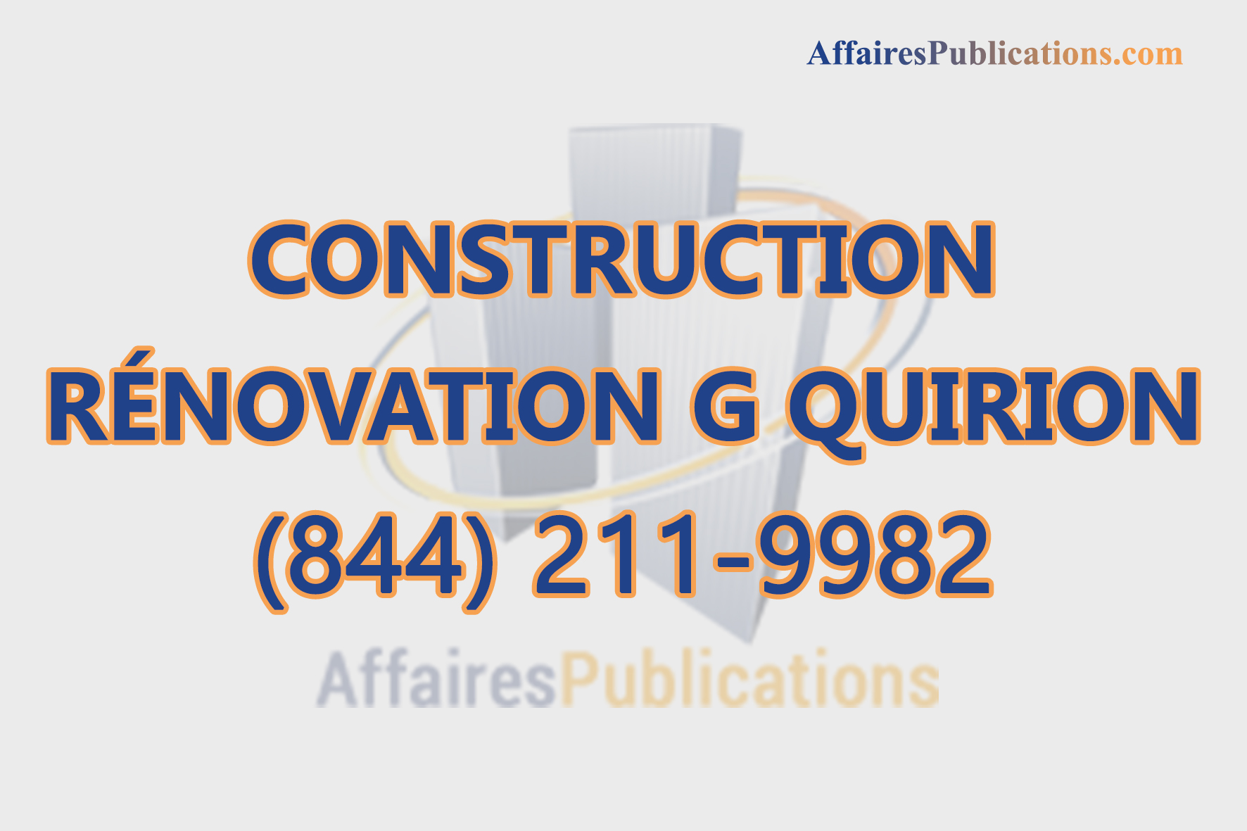 CONSTRUCTION RÉNOVATION G QUIRION