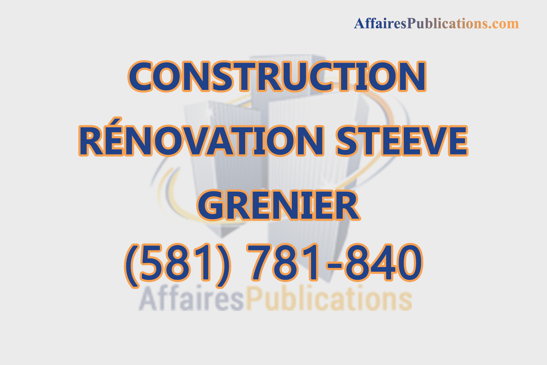 CONSTRUCTION RÉNOVATION STEEVE GRENIER INC