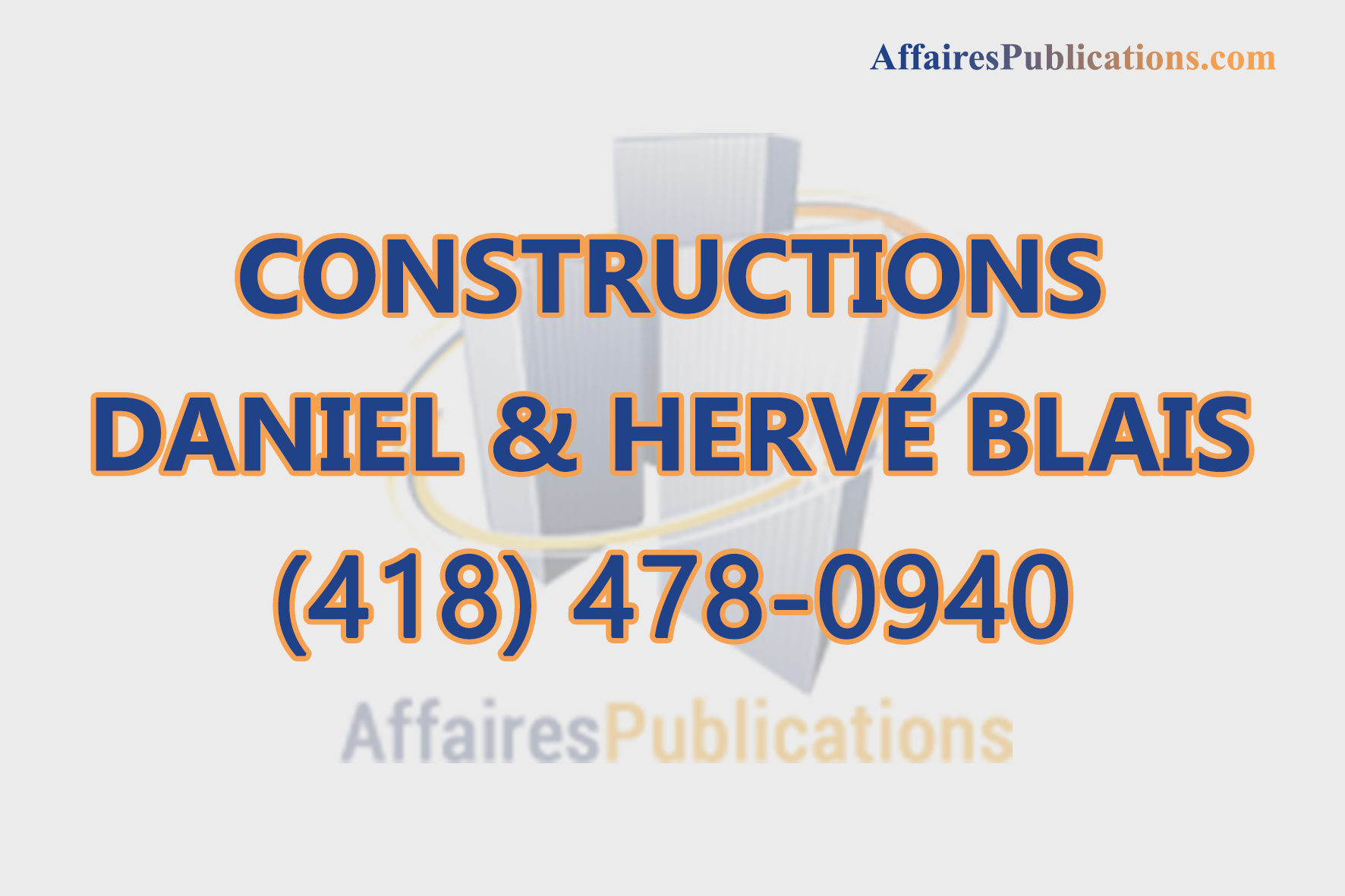 CONSTRUCTIONS DANIEL & HERVÉ BLAIS