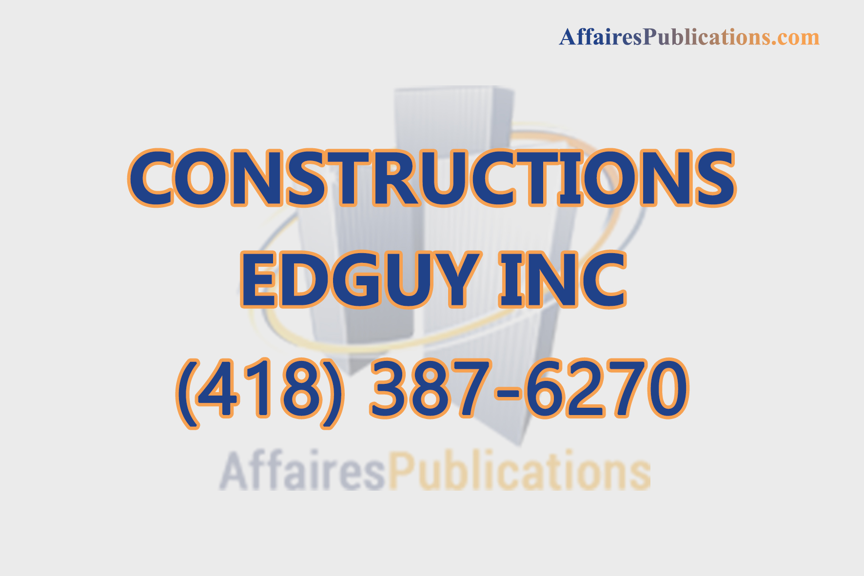CONSTRUCTIONS EDGUY INC