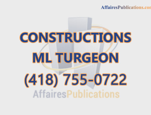 CONSTRUCTIONS ML TURGEON