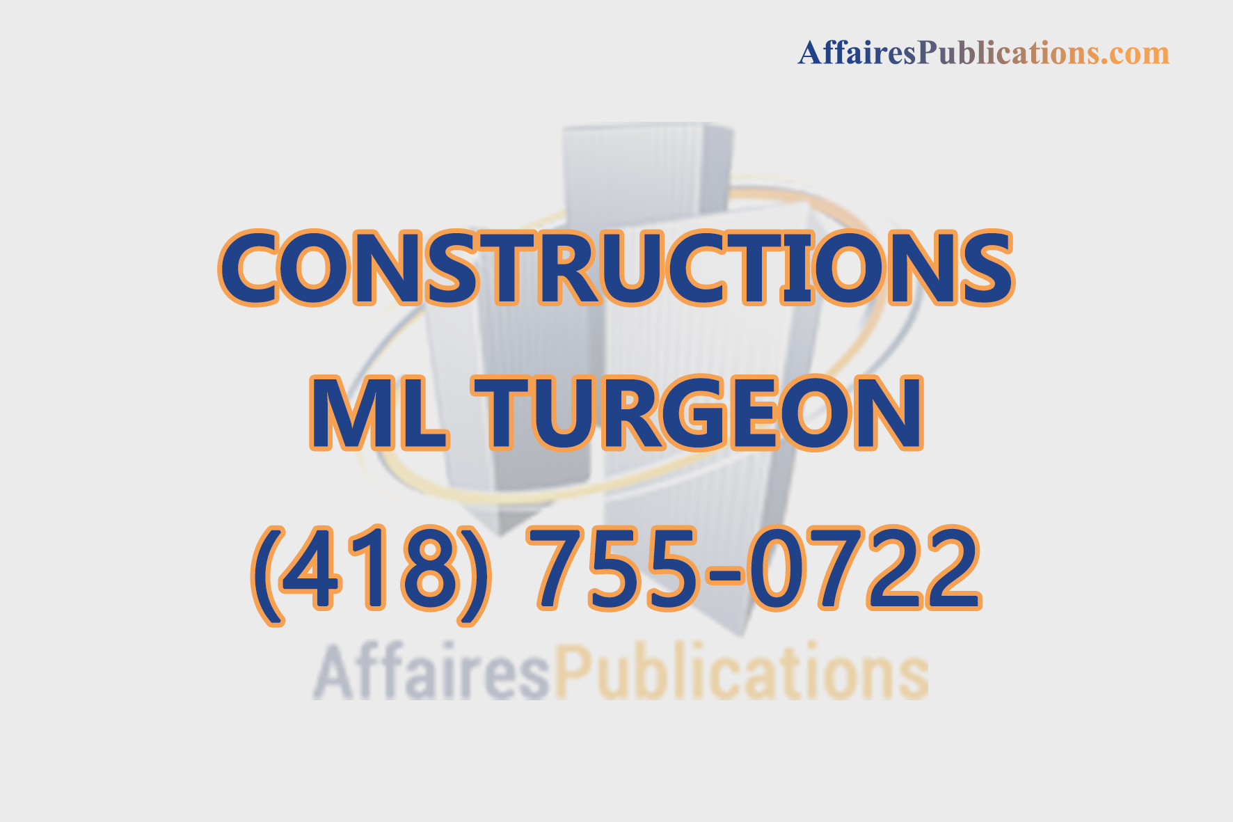 CONSTRUCTIONS ML TURGEON