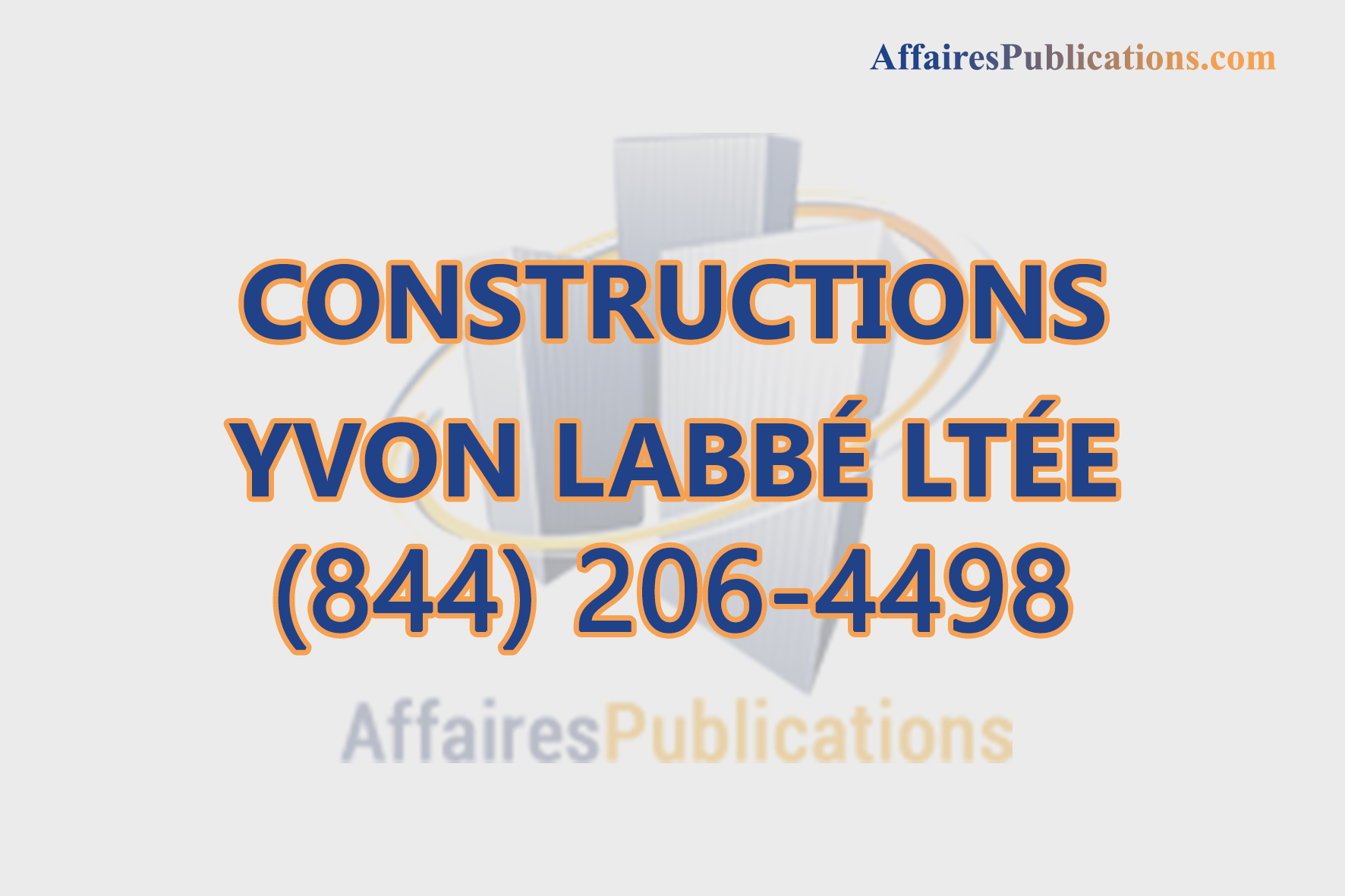 CONSTRUCTIONS YVON LABBÉ LTÉE