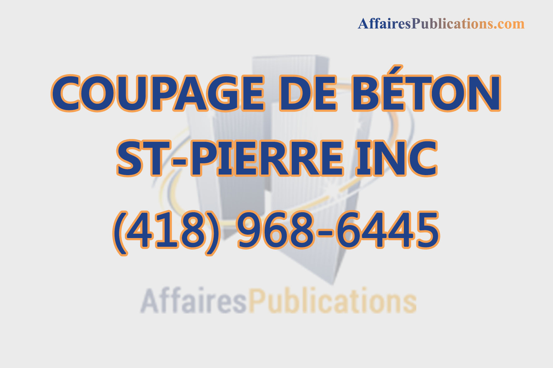 COUPAGE DE BÉTON ST-PIERRE INC