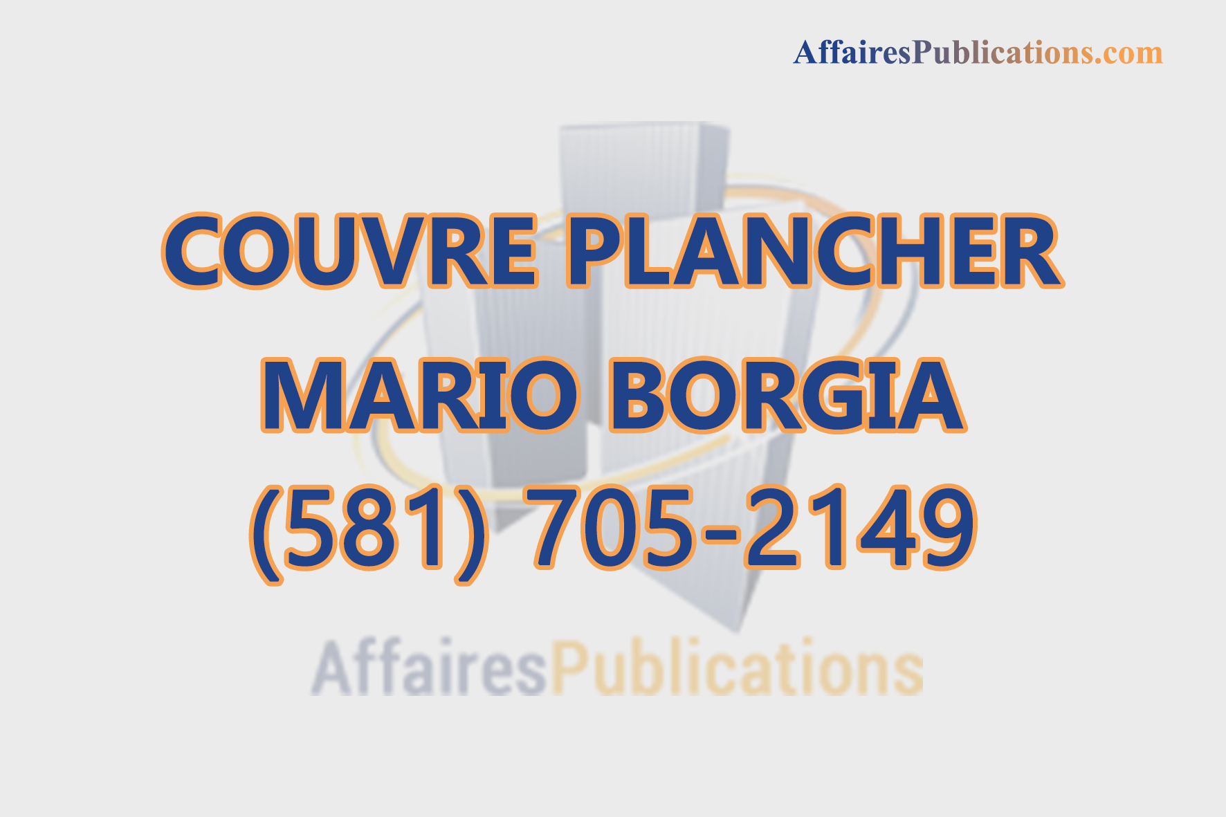 COUVRE PLANCHER MARIO BORGIA