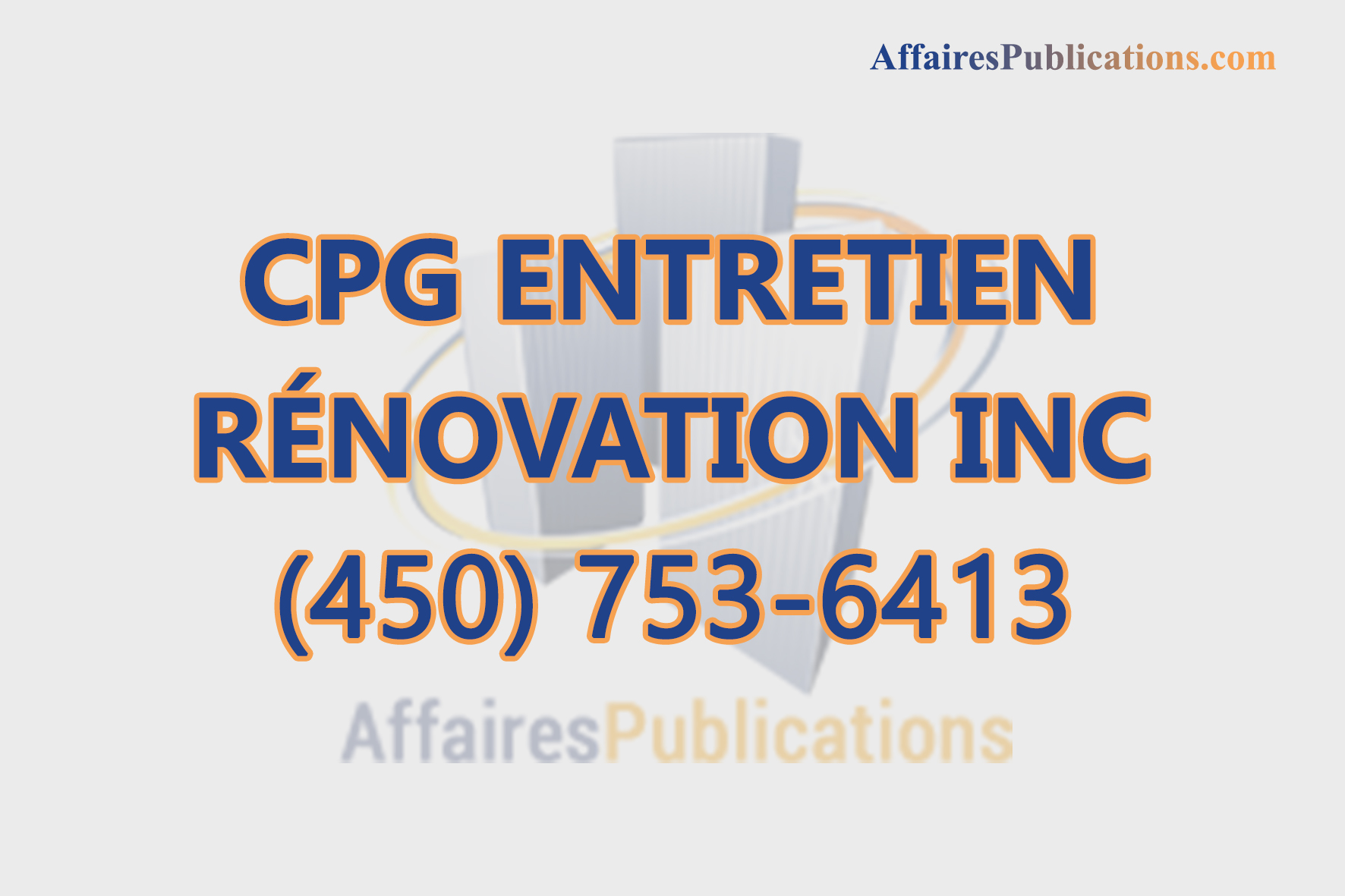 CPG ENTRETIEN ET RÉNOVATION