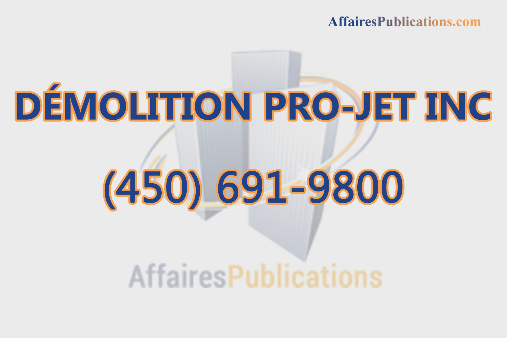 DÉMOLITION PRO-JET INC