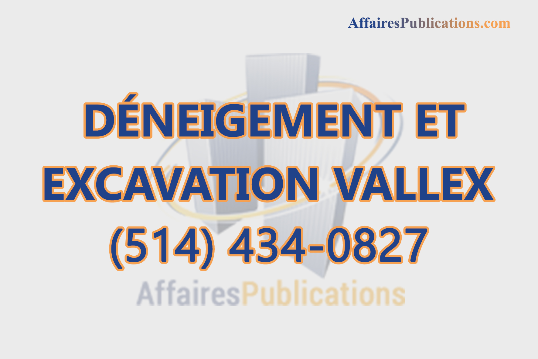 DÉNEIGEMENT ET EXCAVATION VALLEX