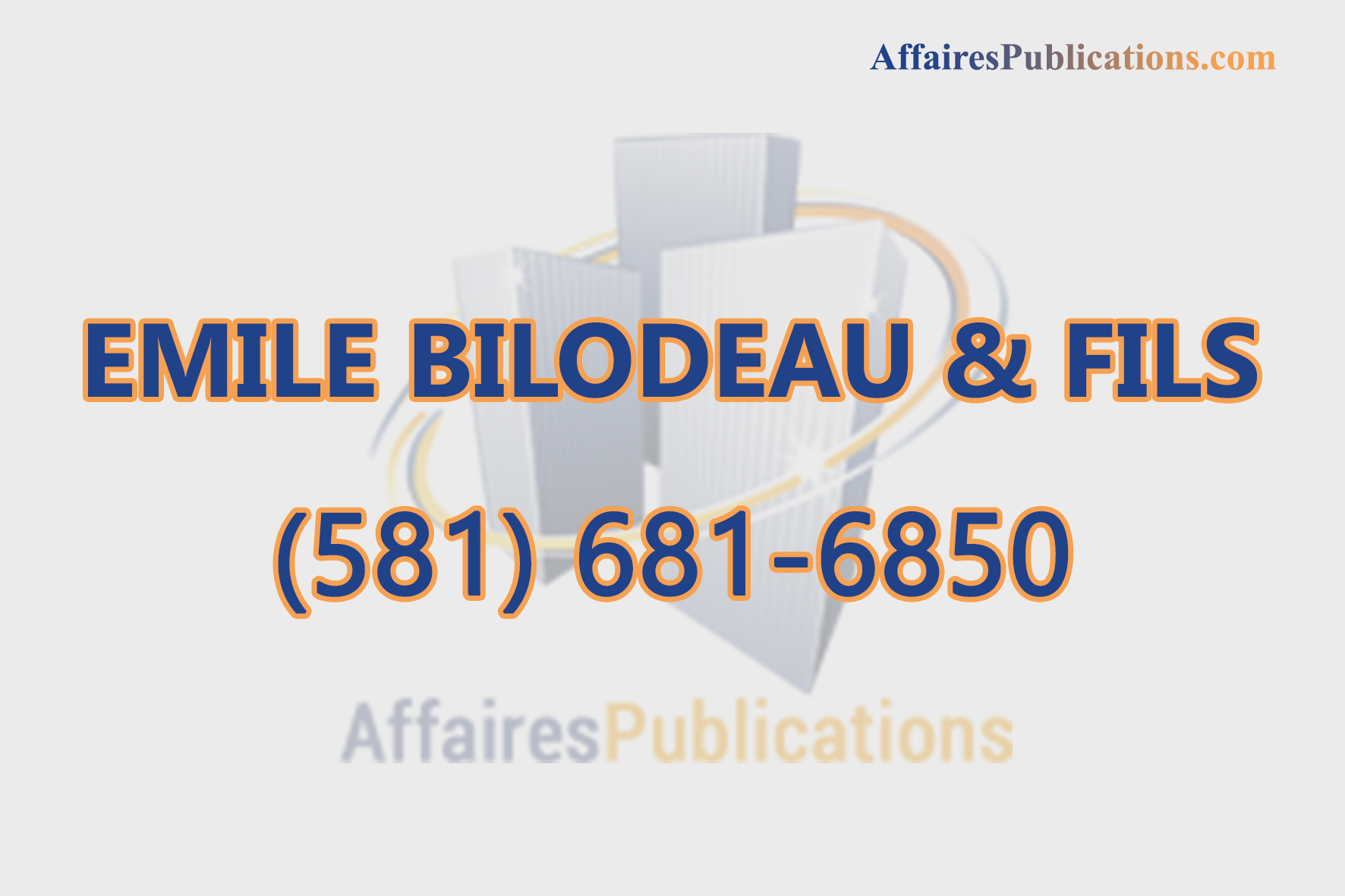 EMILE BILODEAU & FILS