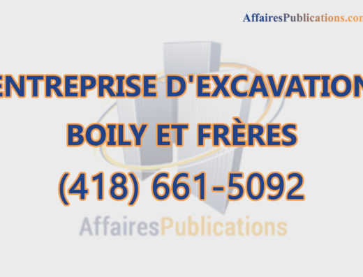 ENTREPRISE D&rsquo;EXCAVATION BOILY ET FRÈRES