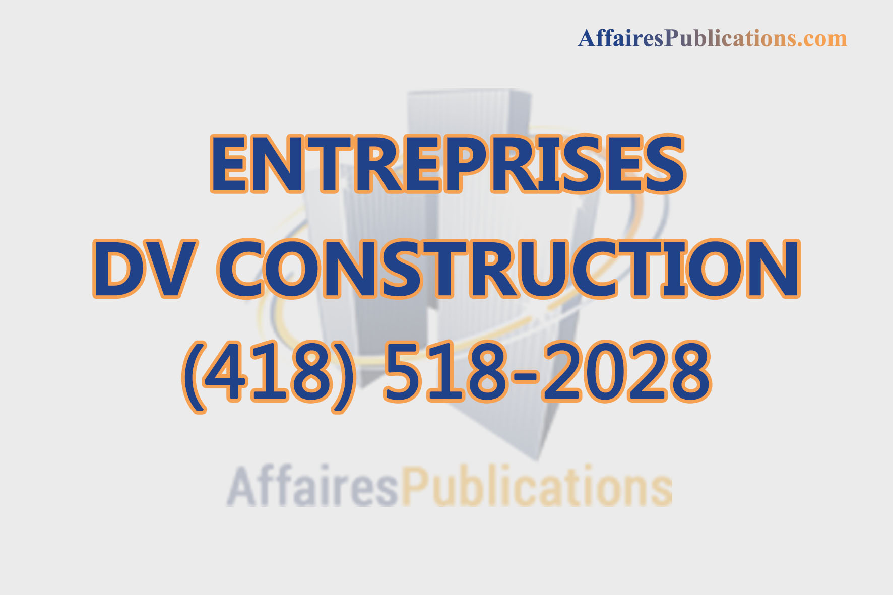 ENTREPRISES DV CONSTRUCTION