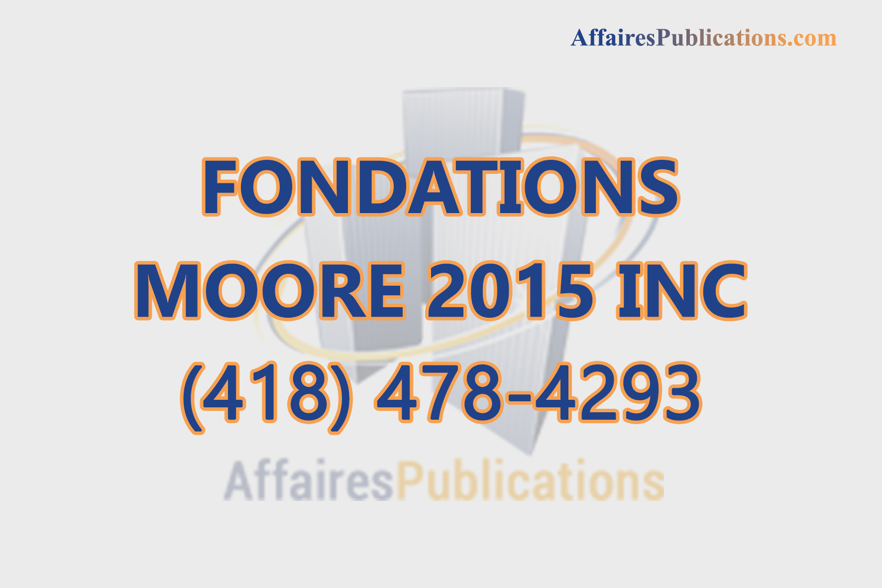 FONDATIONS MOORE 2015 INC