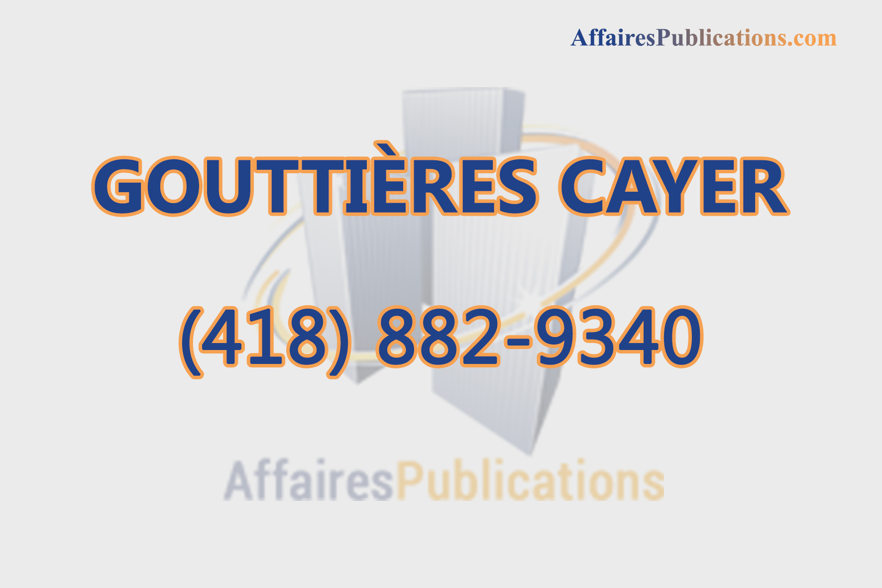 GOUTTIÈRES CAYER