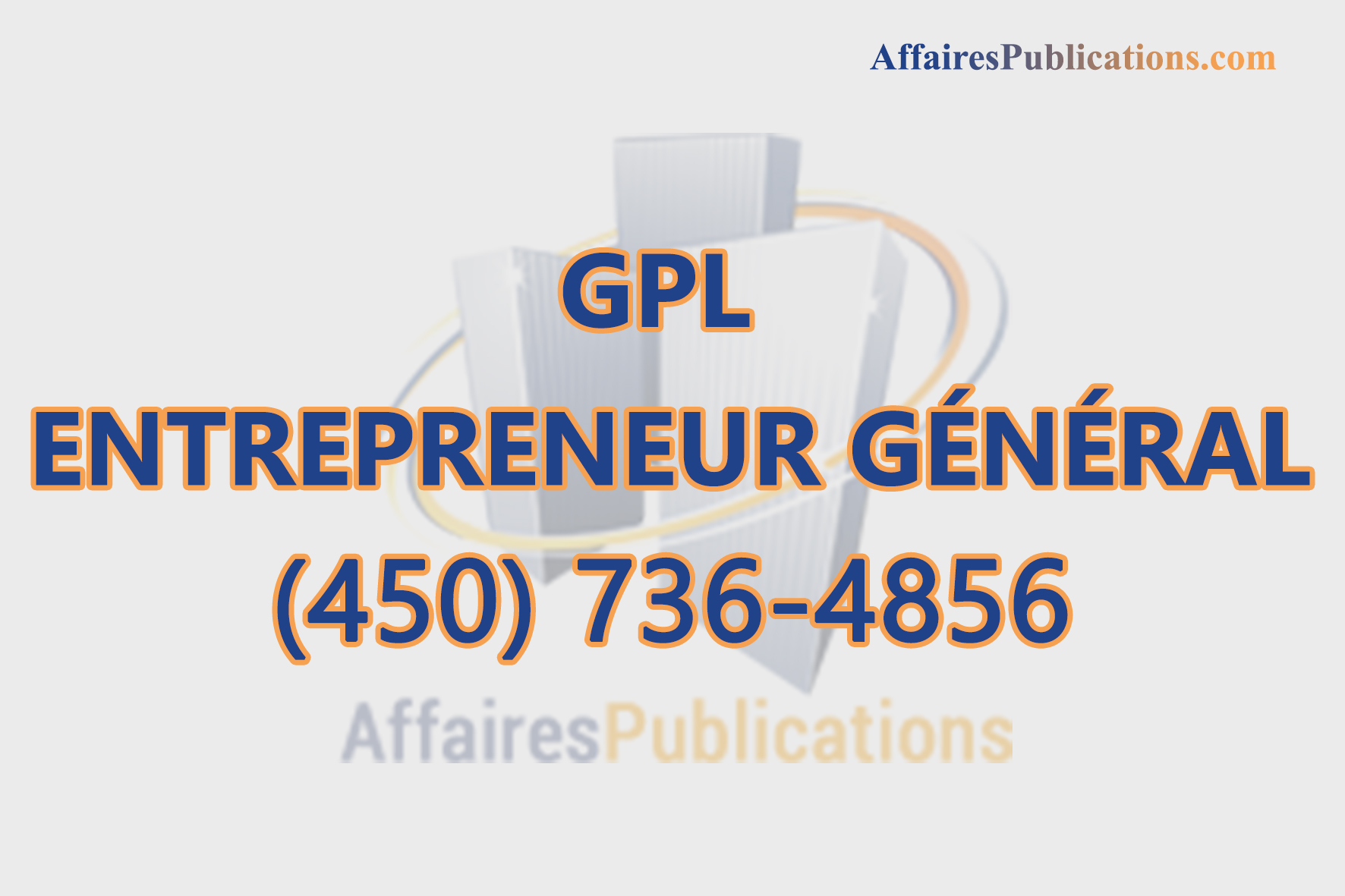 GPL ENTREPRENEUR GÉNÉRAL