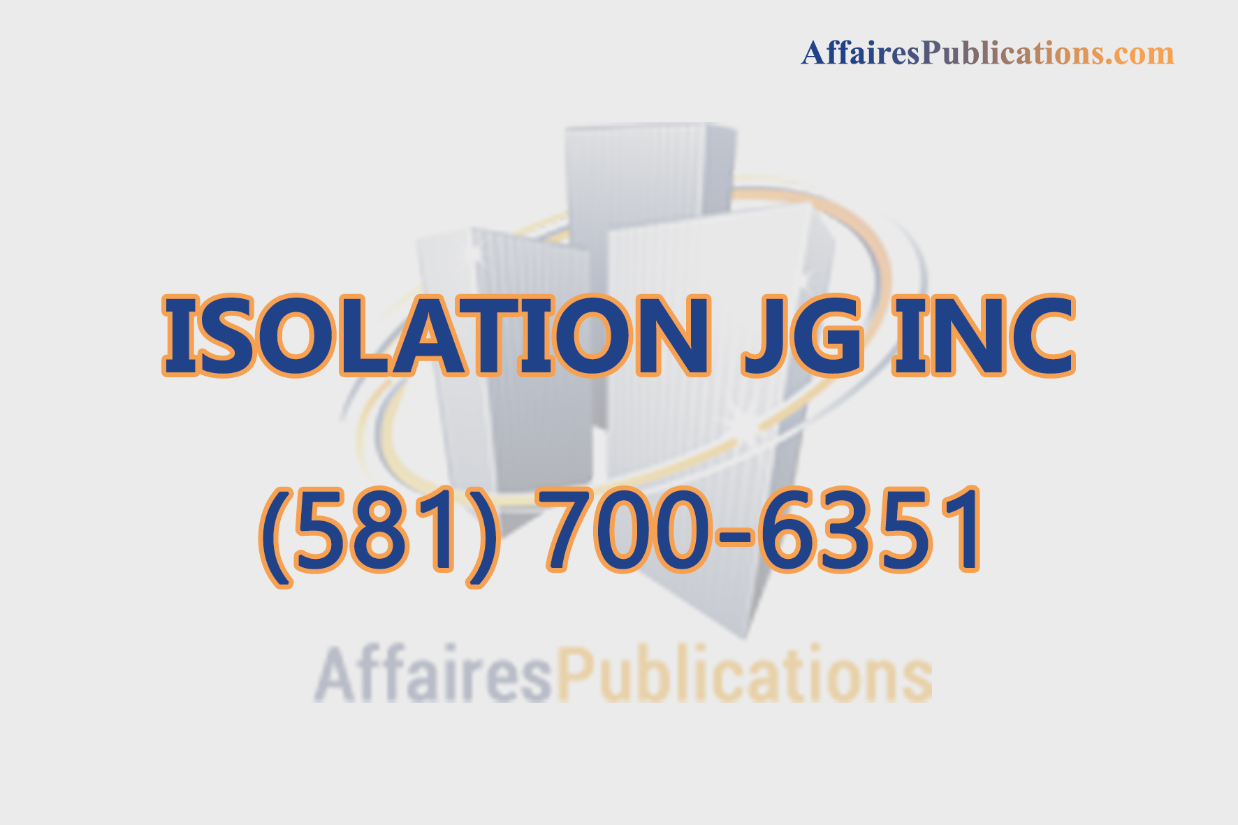 ISOLATION JG INC