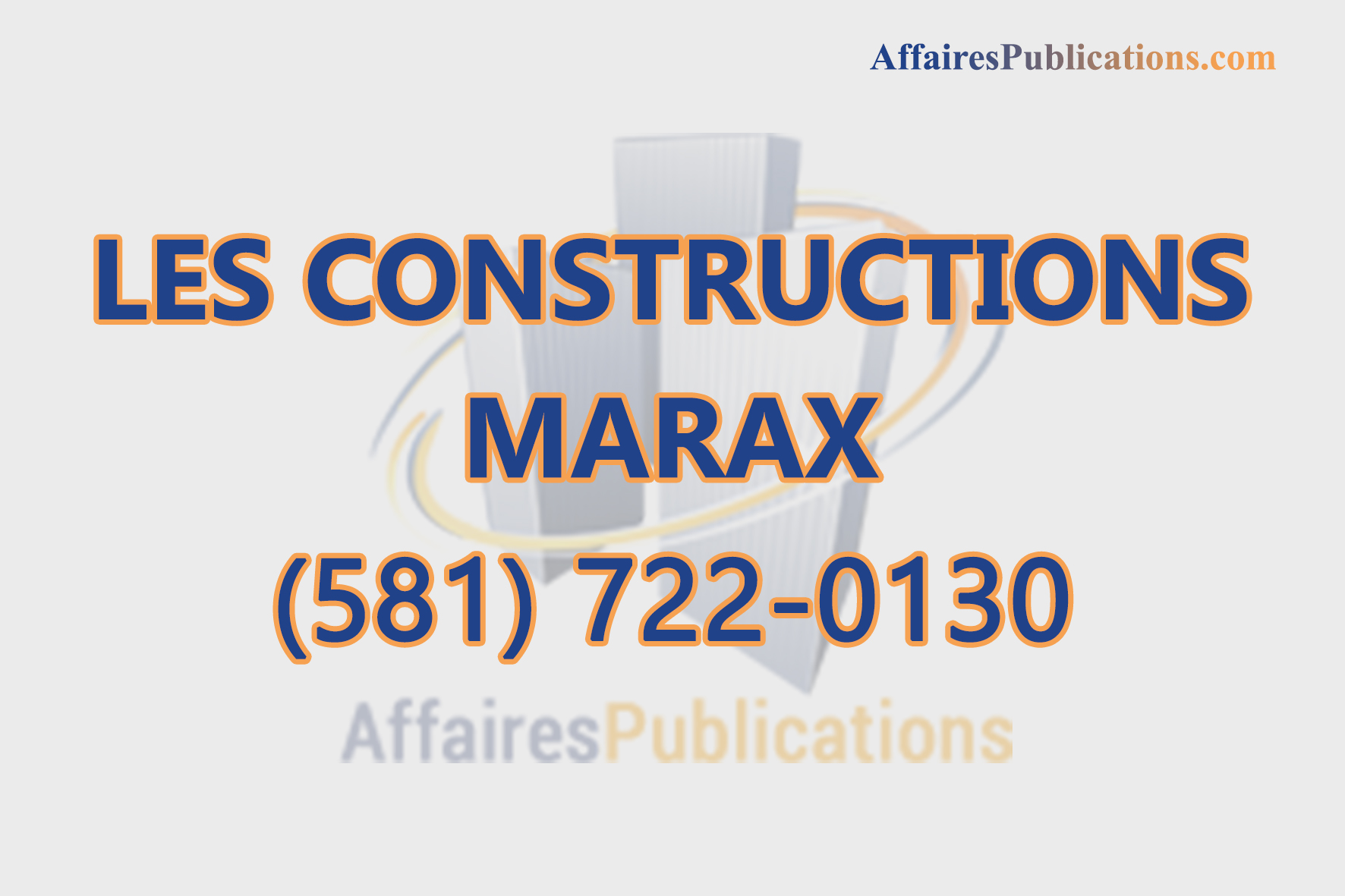 LES CONSTRUCTIONS MARAX