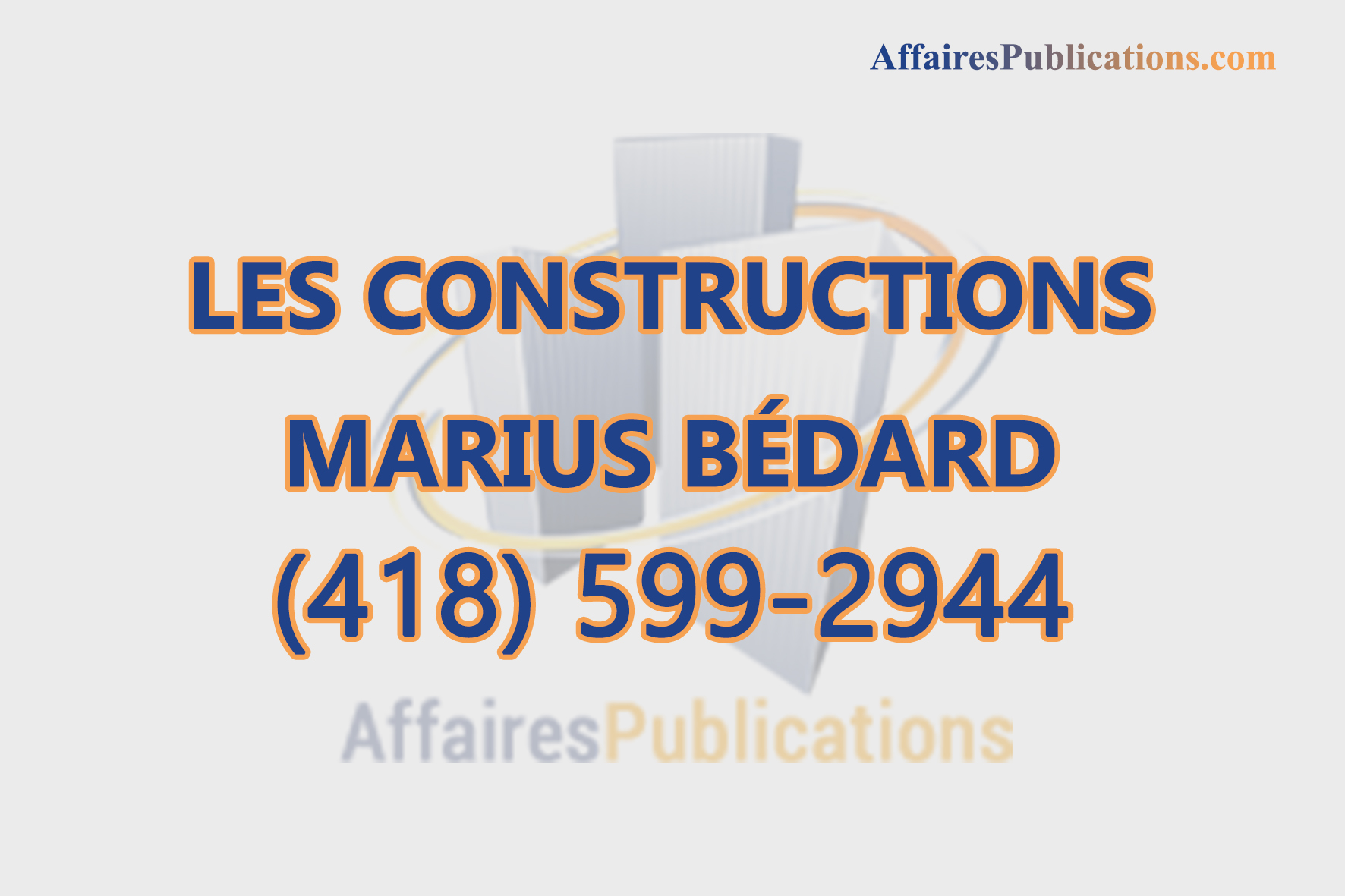 LES CONSTRUCTIONS MARIUS BÉDARD
