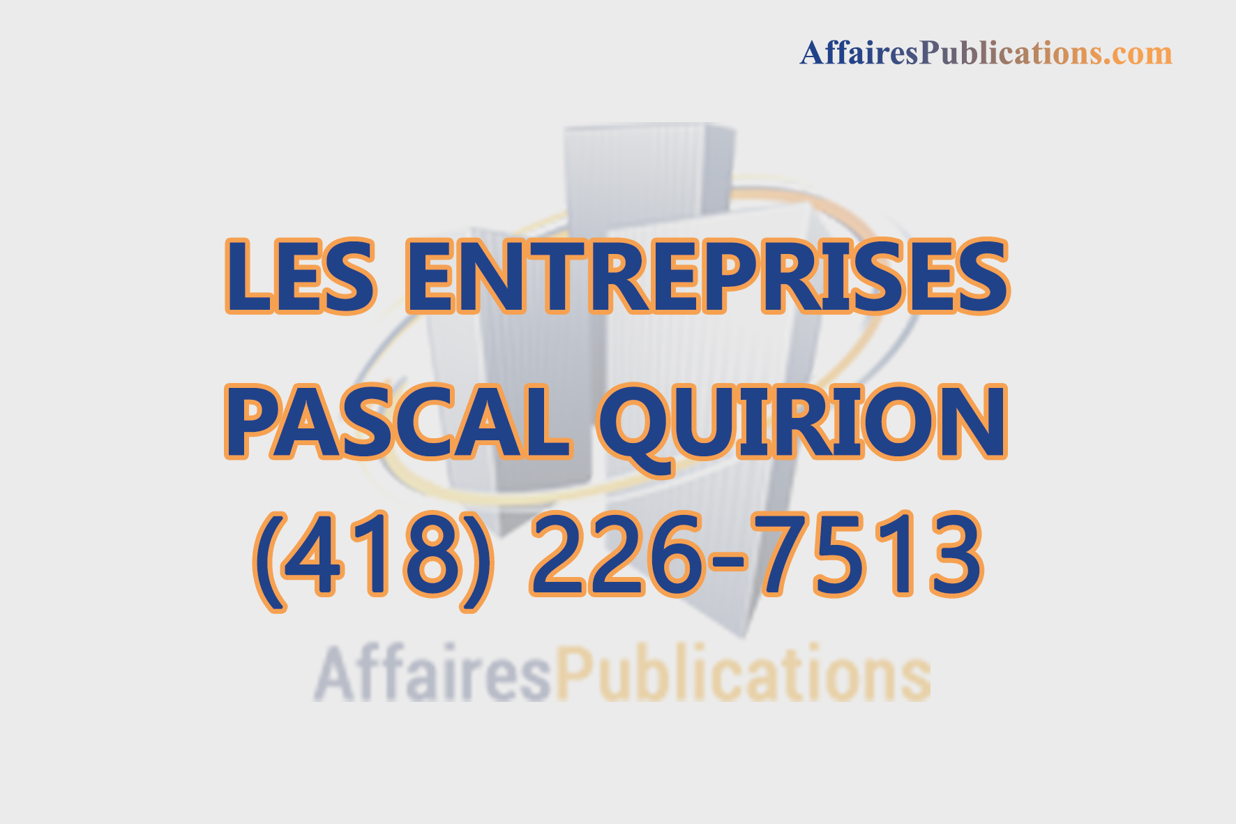 LES ENTREPRISES PASCAL QUIRION