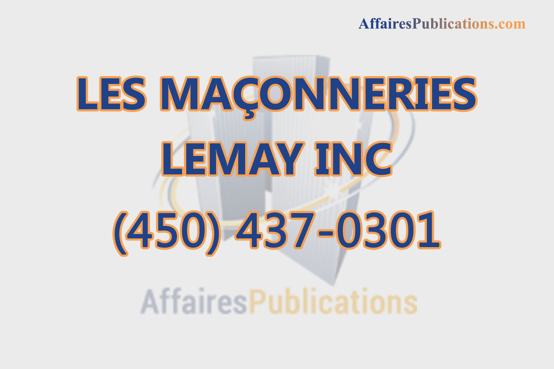 LES MAÇONNERIES LEMAY INC