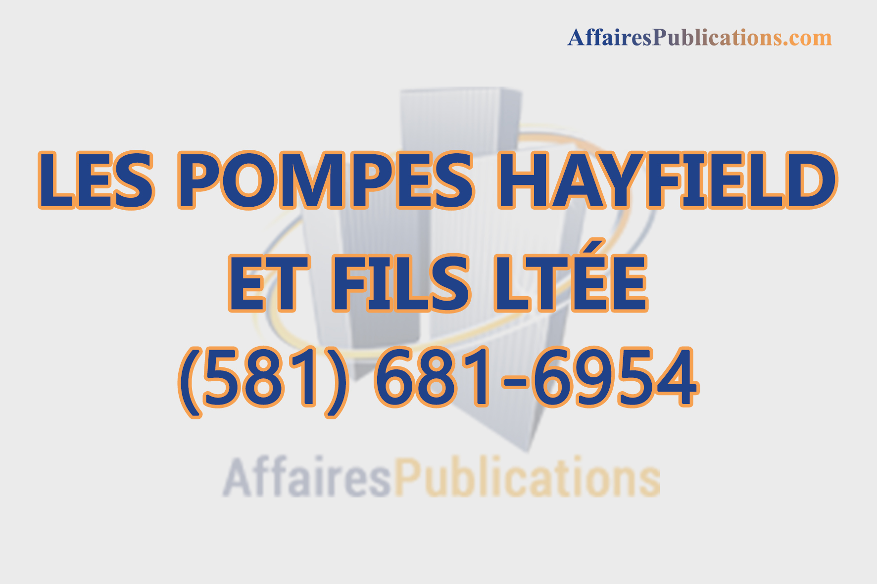 LES POMPES HAYFIELD ET FILS LTÉE
