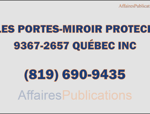 LES PORTES-MIROIR PORTECH <br/> 9367-2657 QUÉBEC INC