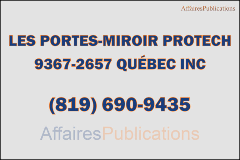 LES PORTES-MIROIR PORTECH <br/> 9367-2657 QUÉBEC INC