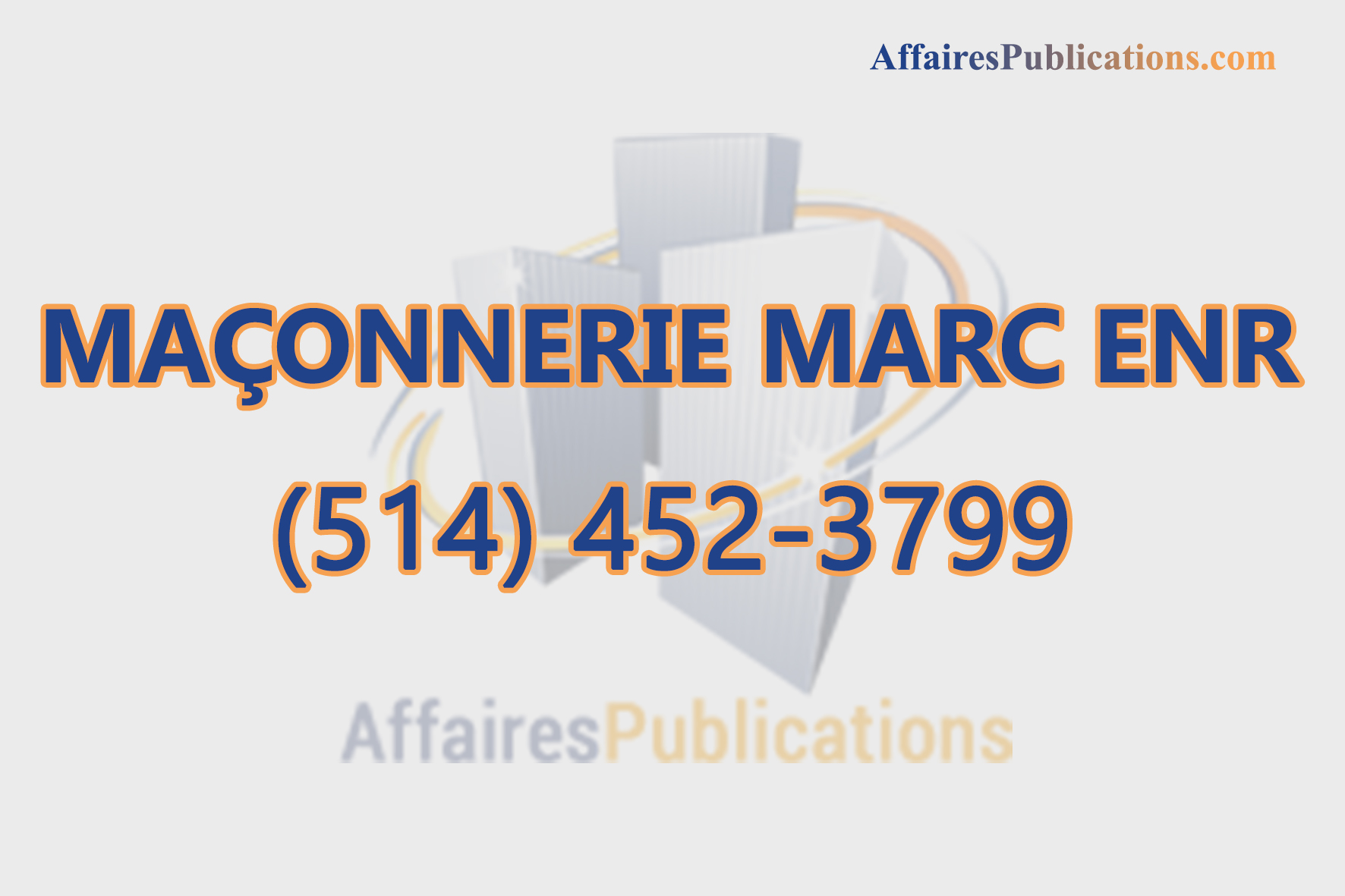 MAÇONNERIE MARC ENR