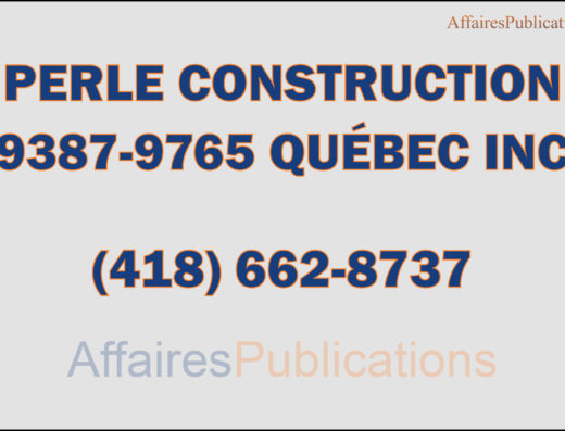 PEARL CONSTRUCTION<br/>9387-9765 QUÉBEC INC