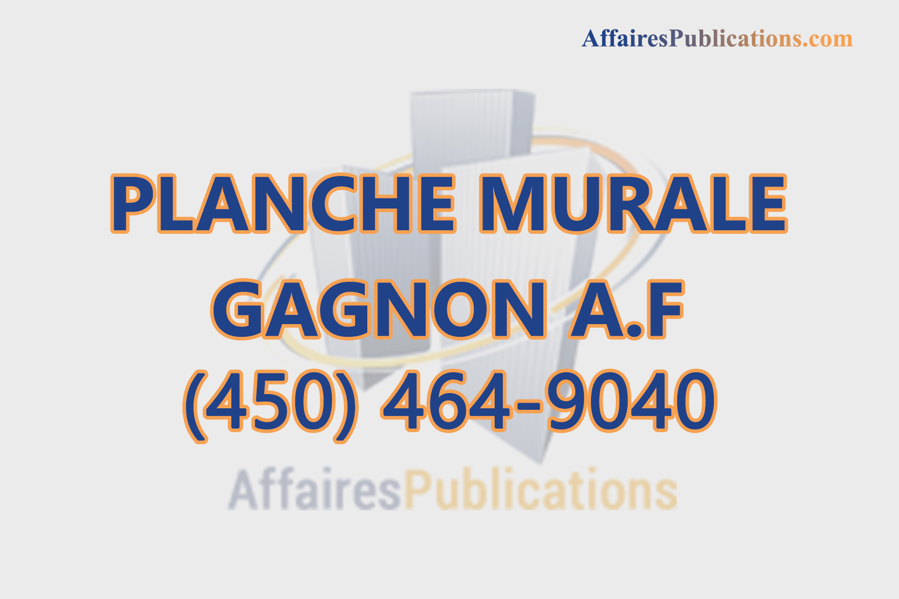 PLANCHE MURALE GAGNON A.F