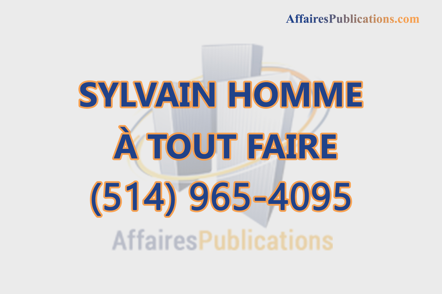 SYLVAIN HOMME À TOUT FAIRE