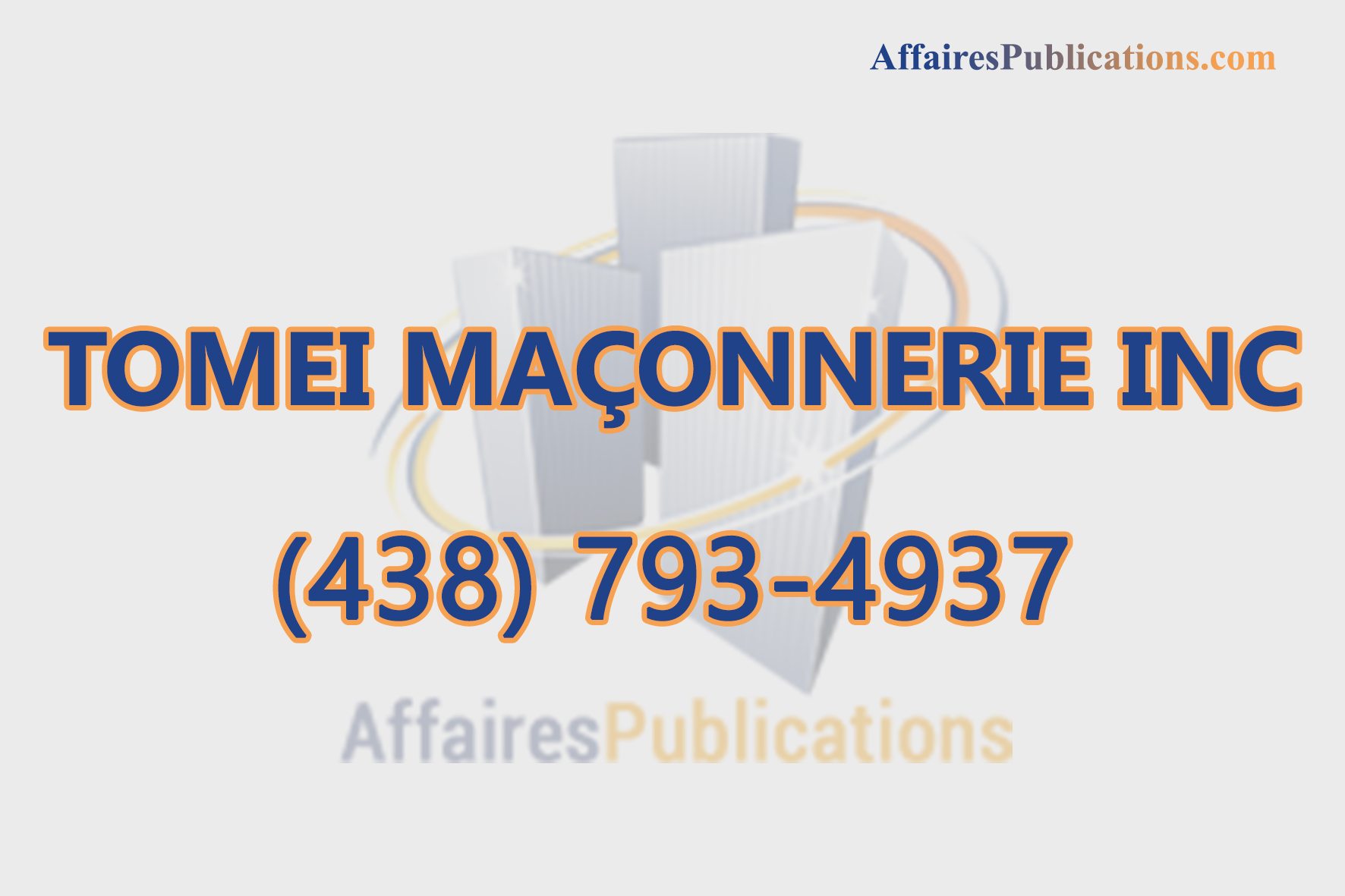 TOMEI MAÇONNERIE INC