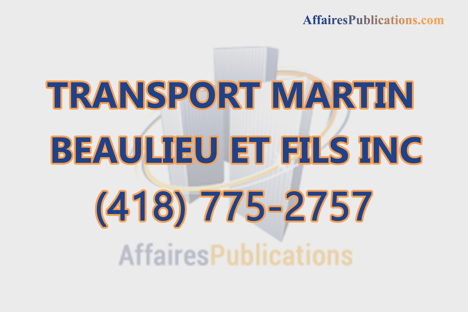 TRANSPORT MARTIN BEAULIEU ET FILS
