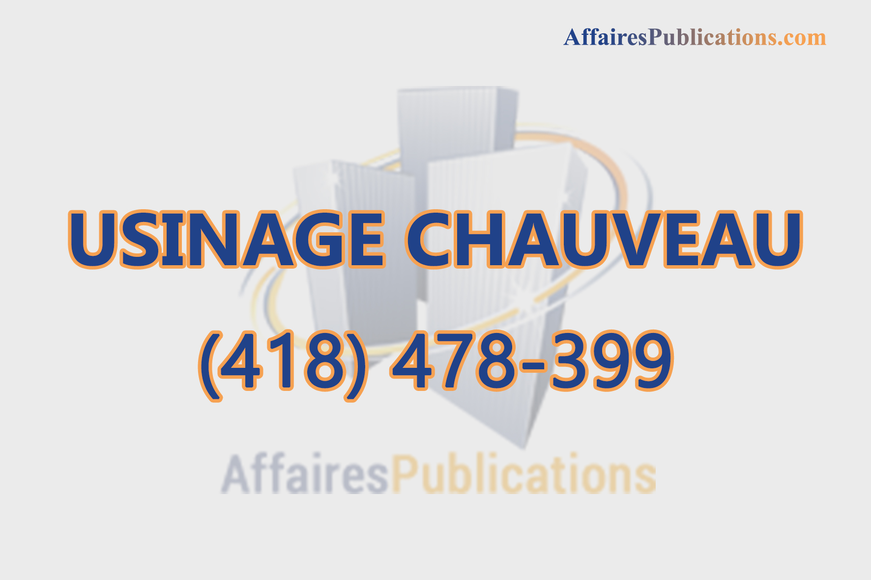 USINAGE CHAUVEAU