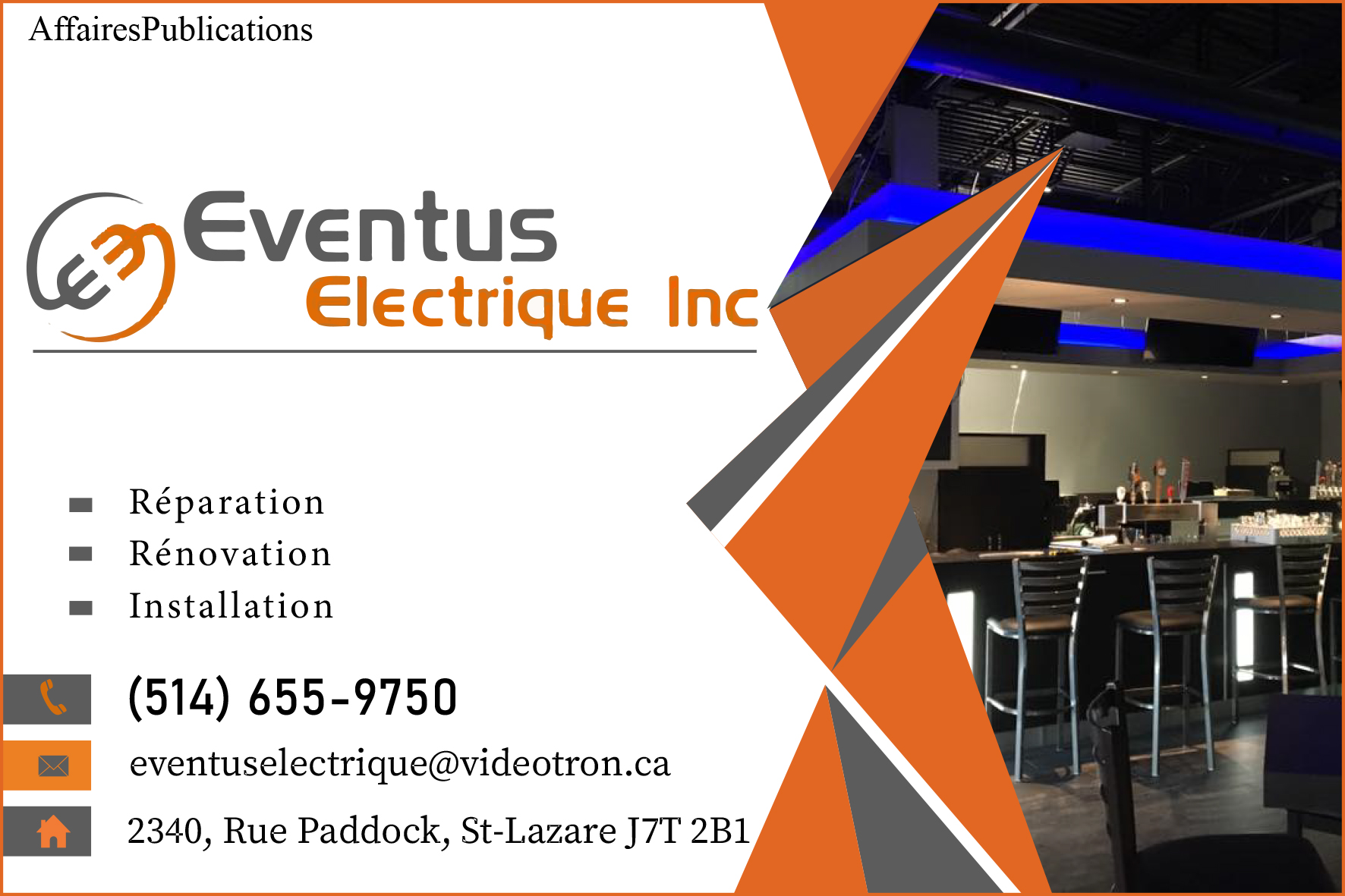 EVENTUS ÉLECTRIQUE INC