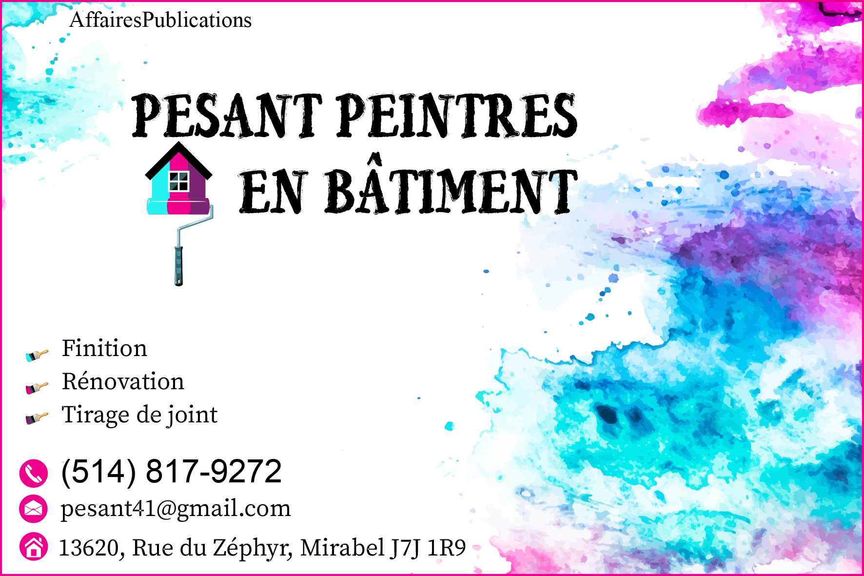PESANT PEINTRES EN BÂTIMENT