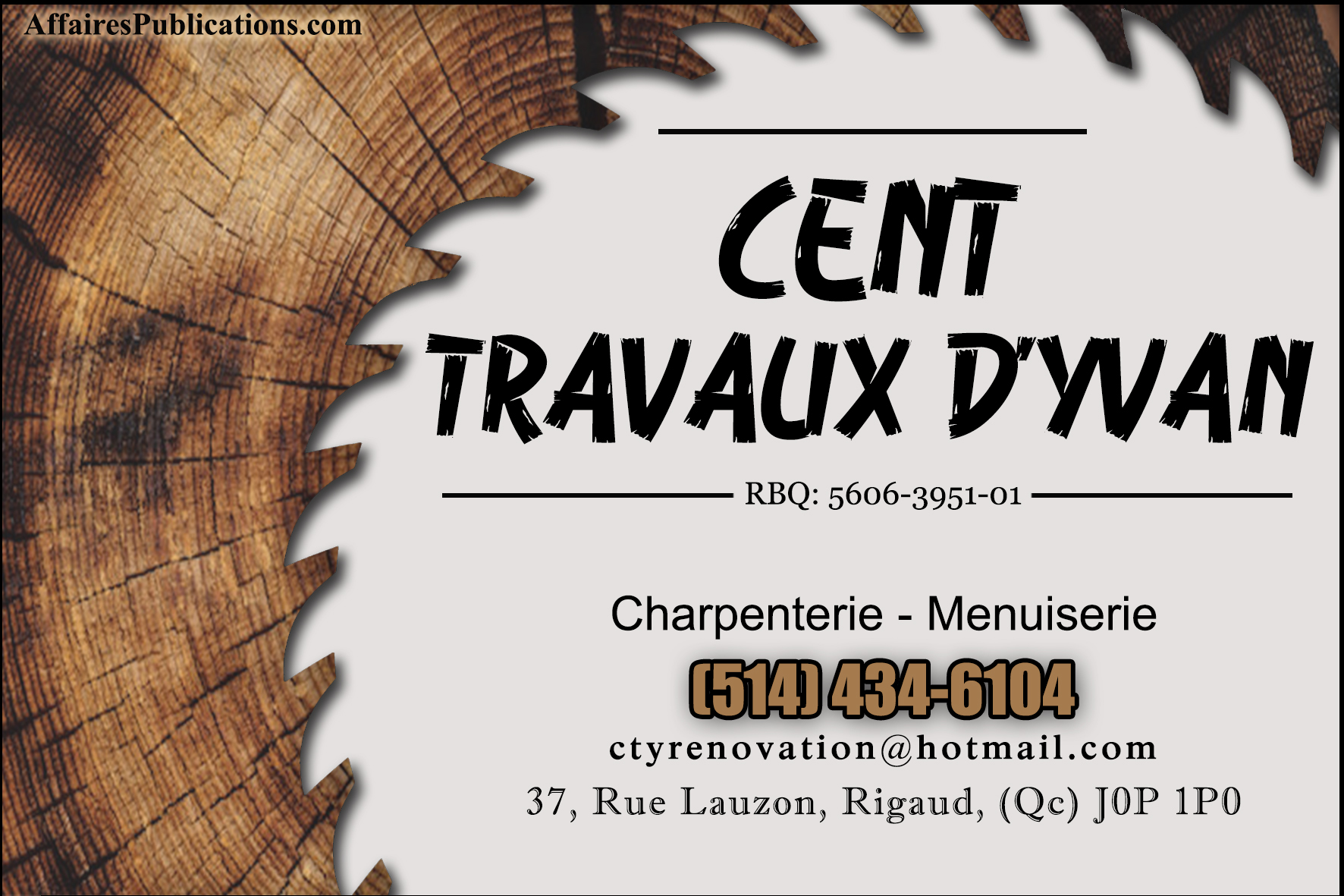CENT TRAVAUX D&rsquo;YVAN
