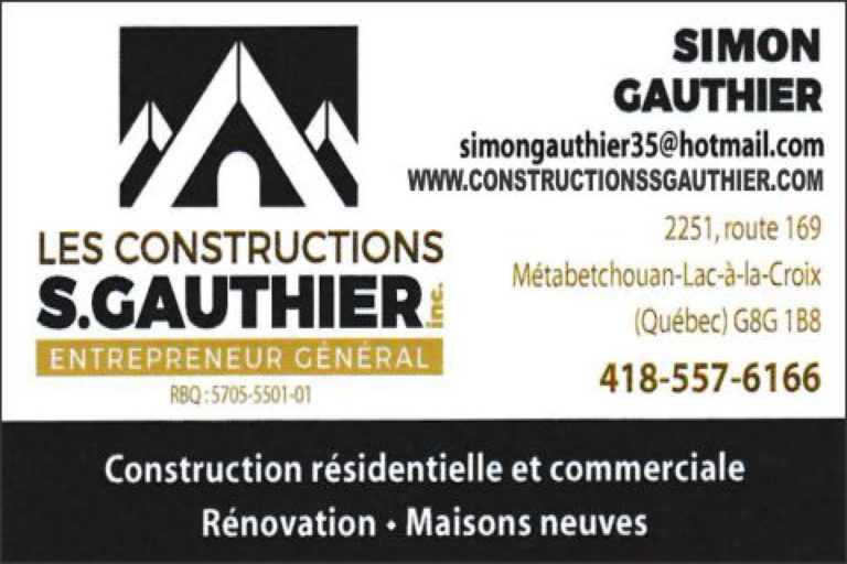 CONSTRUCTIONS S GAUTHIER INC