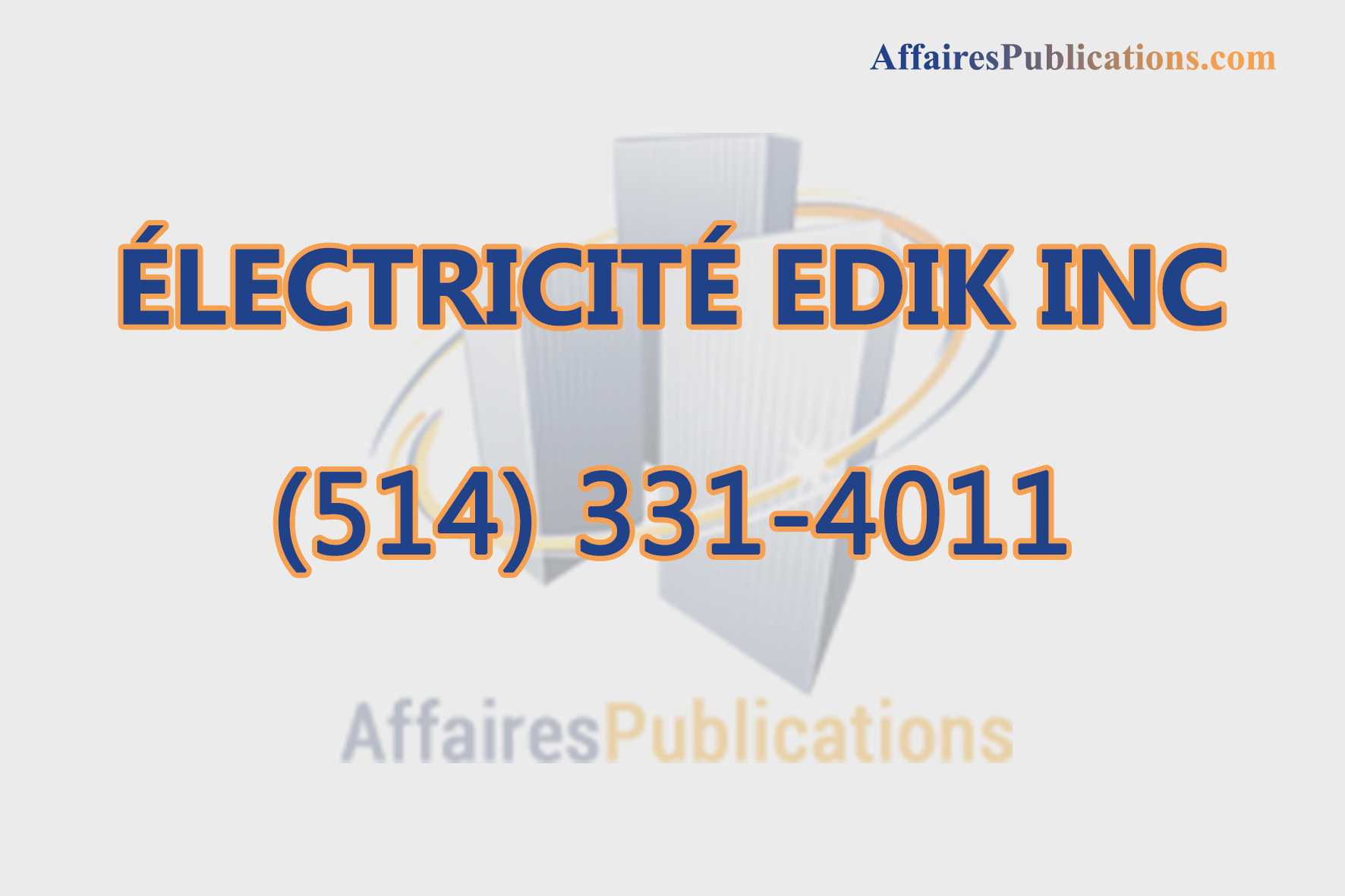 ÉLECTRICITÉ EDIK INC