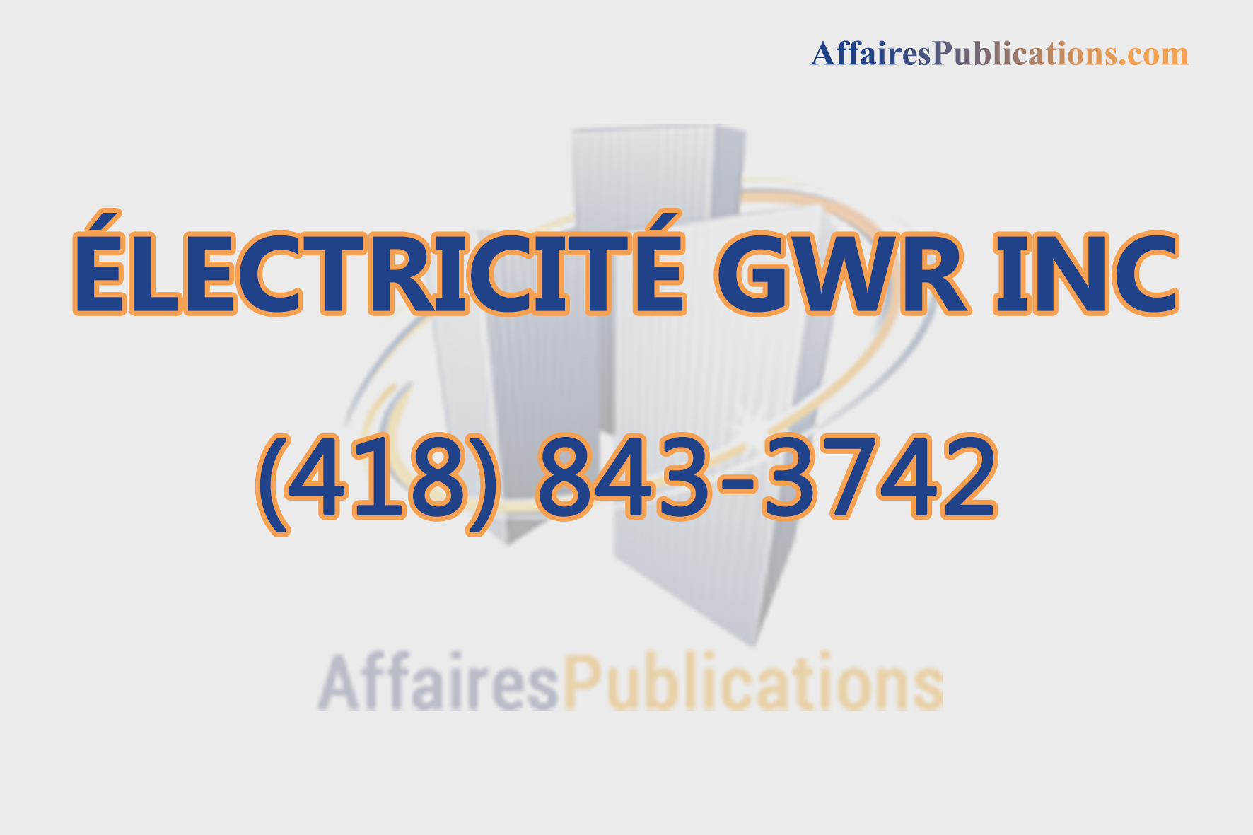 ÉLECTRICITÉ GWR INC