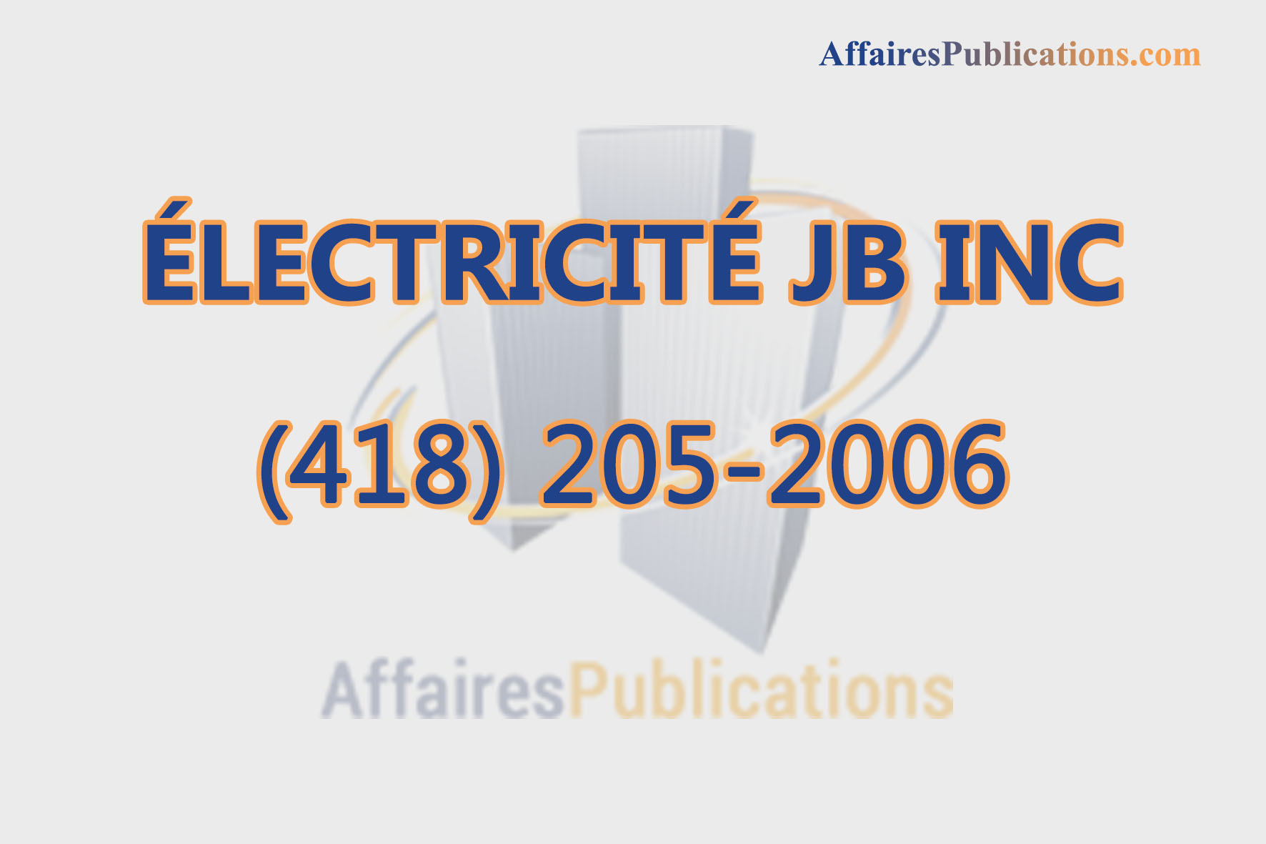 ÉLECTRICITÉ JB INC
