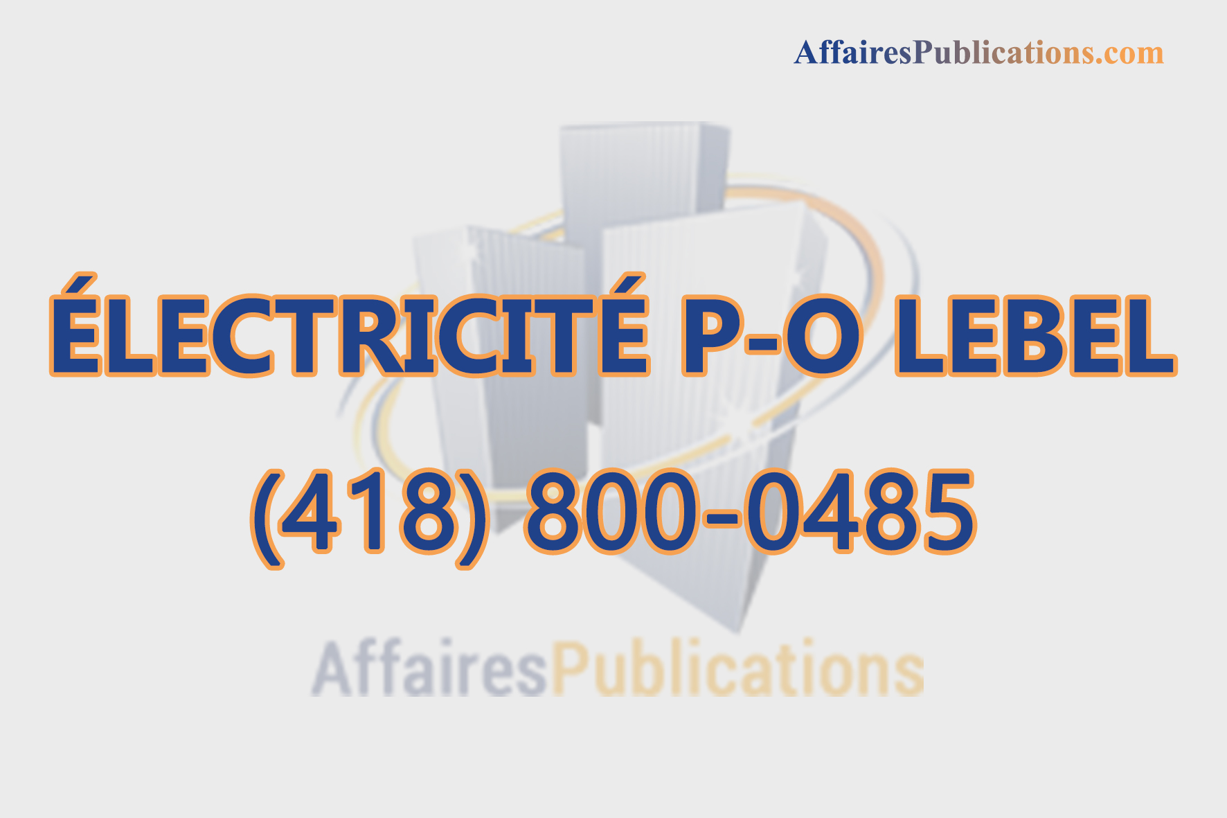 ÉLECTRICITÉ P-O LEBEL