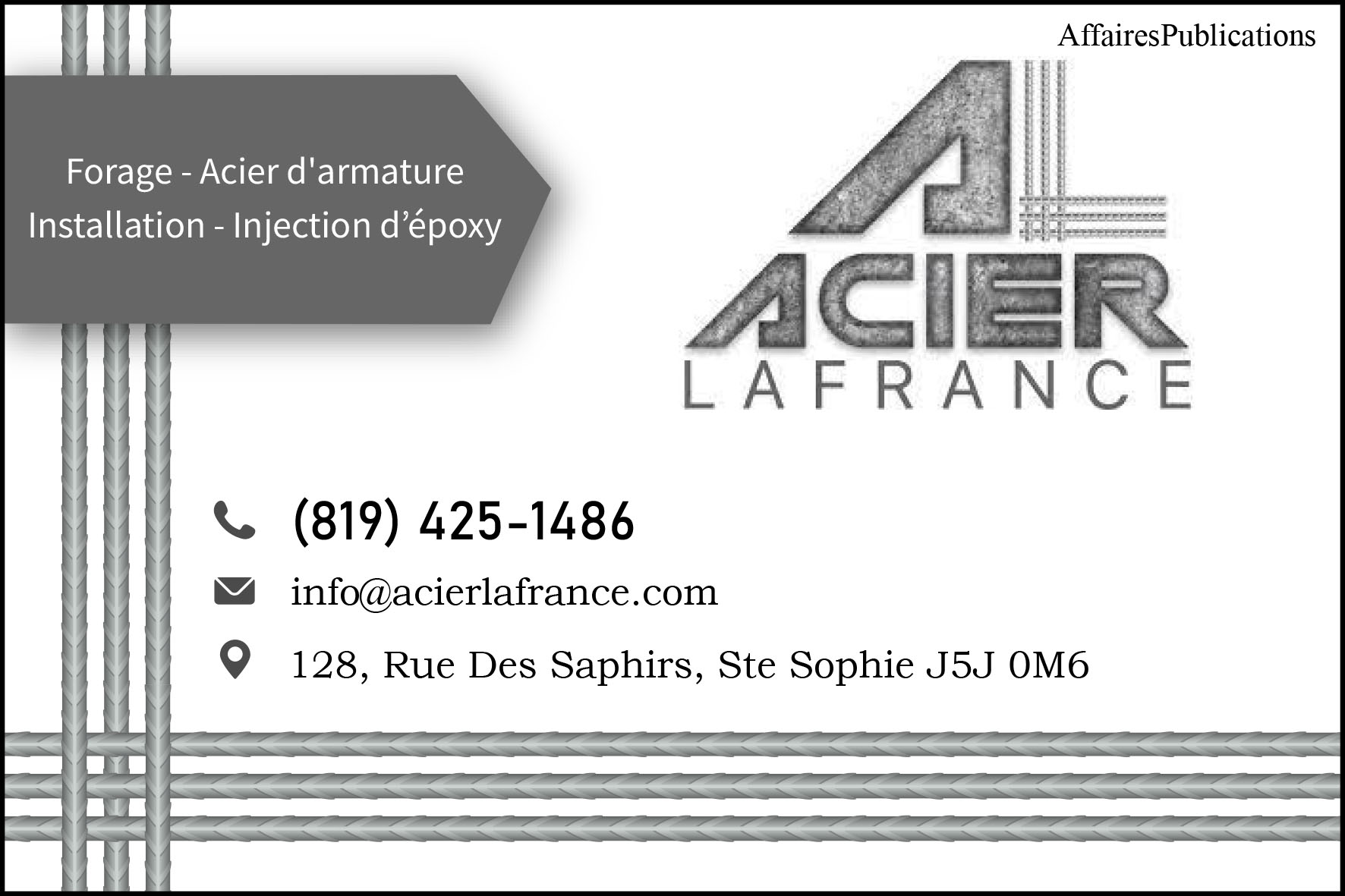 ACIER D&rsquo;ARMATURE LAFRANCE