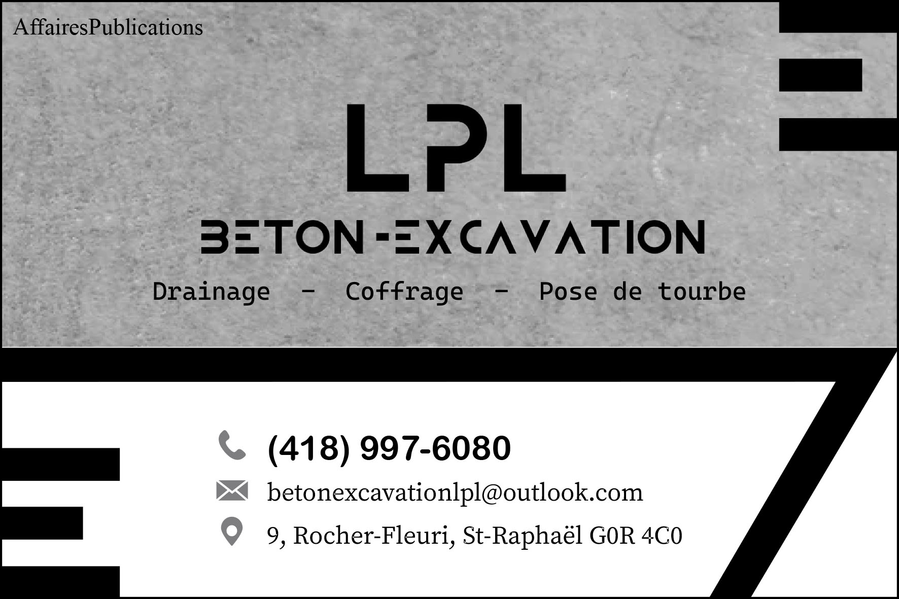 BÉTON EXCAVATION LPL
