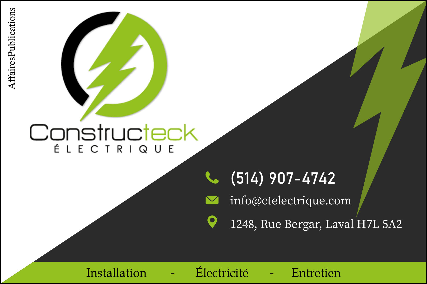 CONSTRUCTECK ÉLECTRIQUE