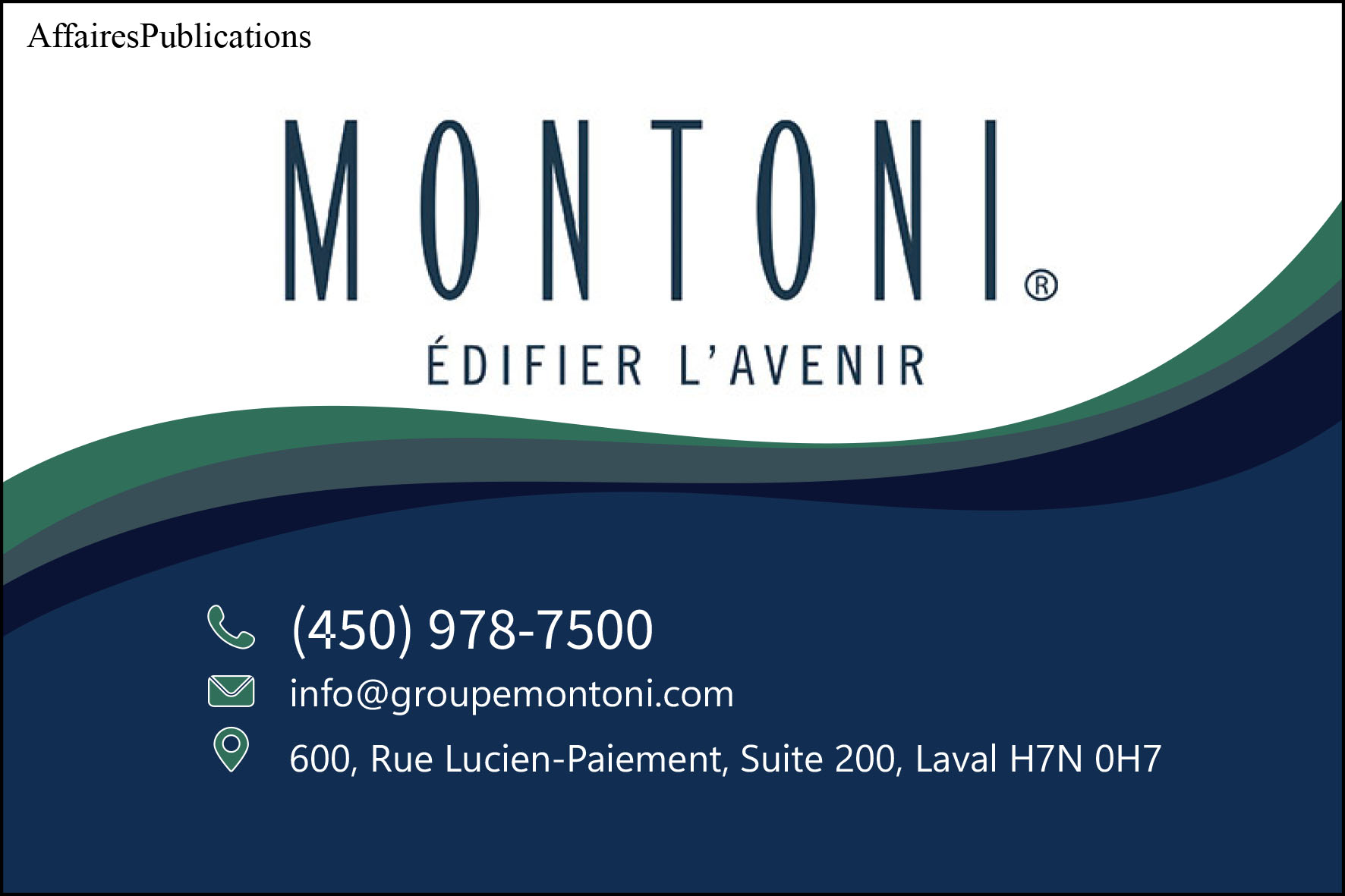 GROUPE MONTONI (1995) DIVISION CONSTRUCTION