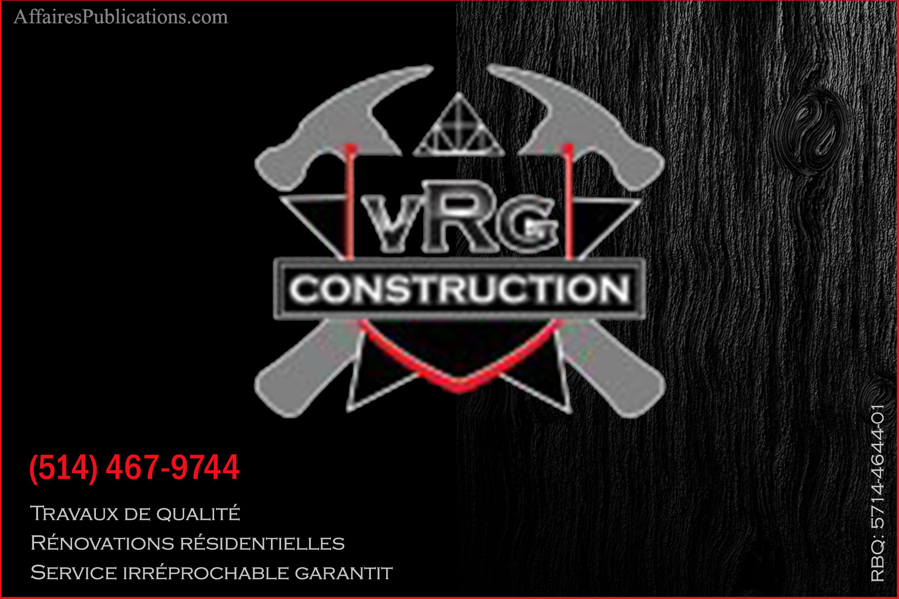 VRG CONSTRUCTION 9334-3150 QUÉBEC INC