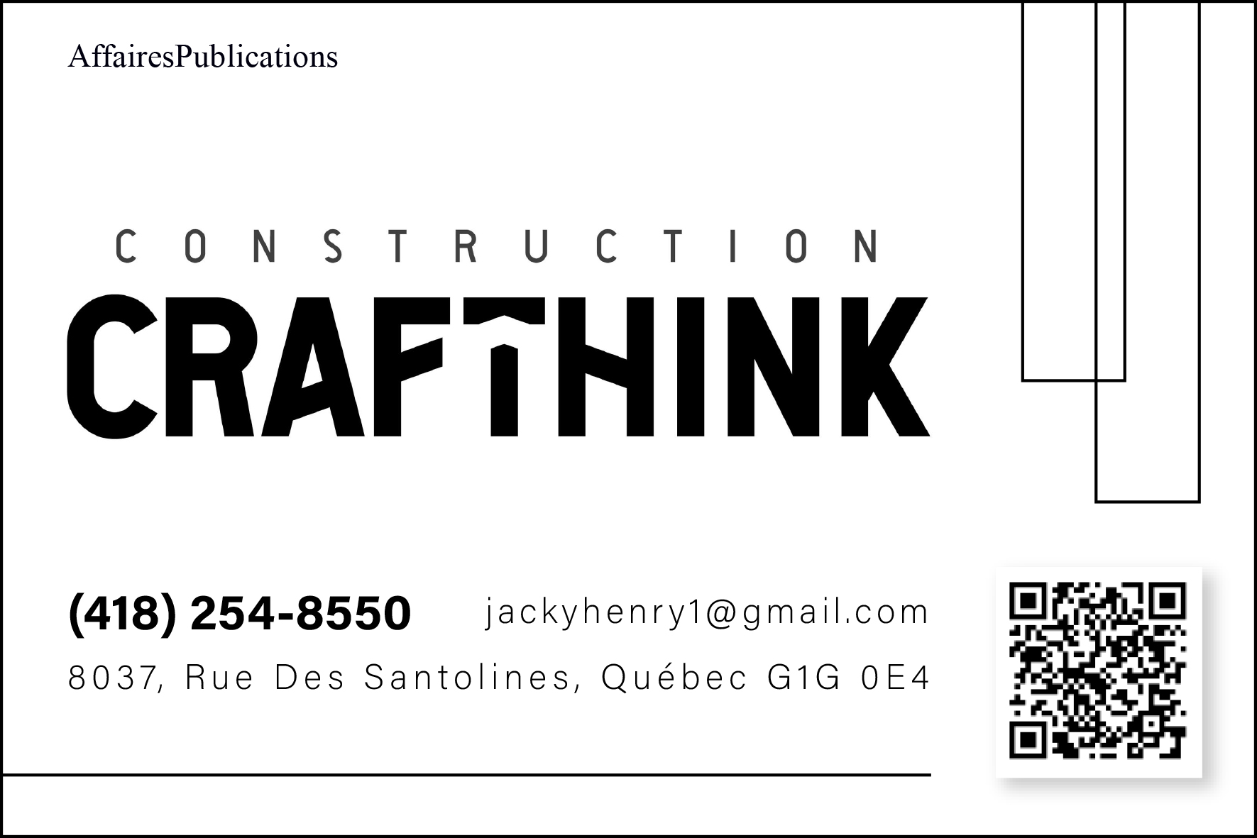 CONSTRUCTION CRAFTHINK  9397-9201 QUÉBEC INC